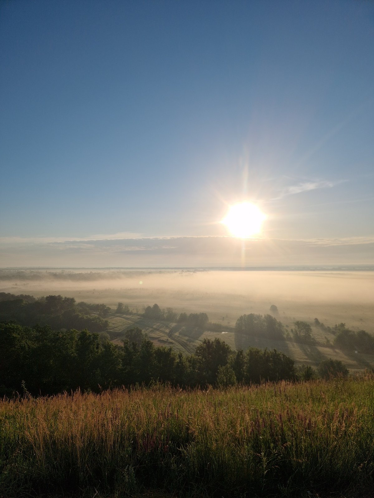 Dawn Photography Session Documents Misty Ukrainian Valley Sunrise