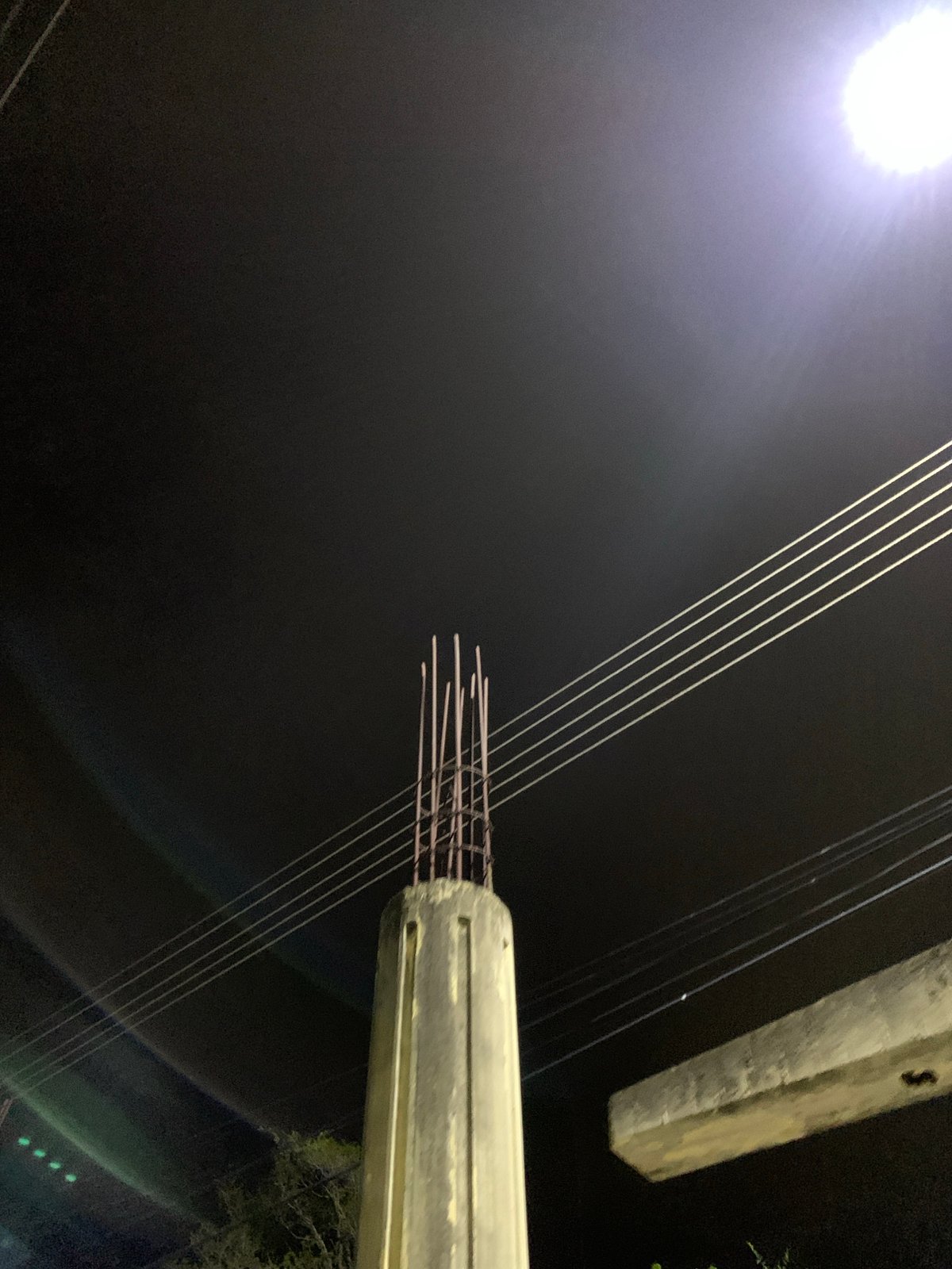 Nighttime documentation of Santa Ana Venezuela streets and infrastructure