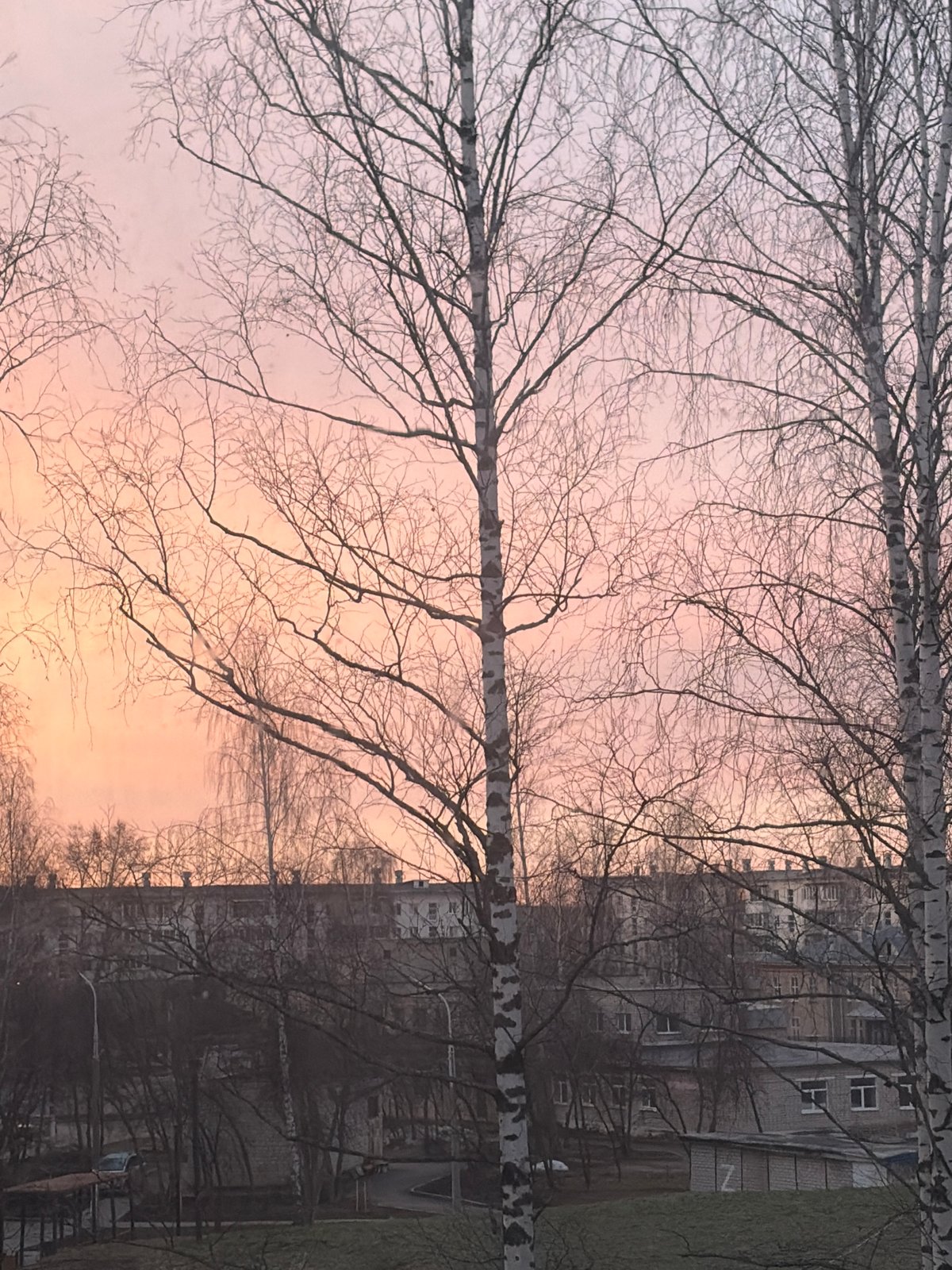 Woman documents spring day with selfies in Chaikovsky, Russia