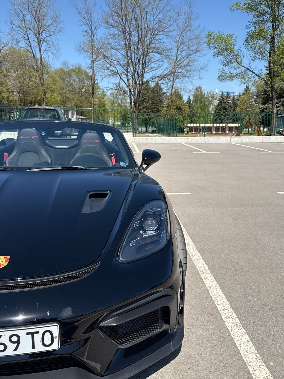 Black Porsche Spyder RS spotted parked in Sofia