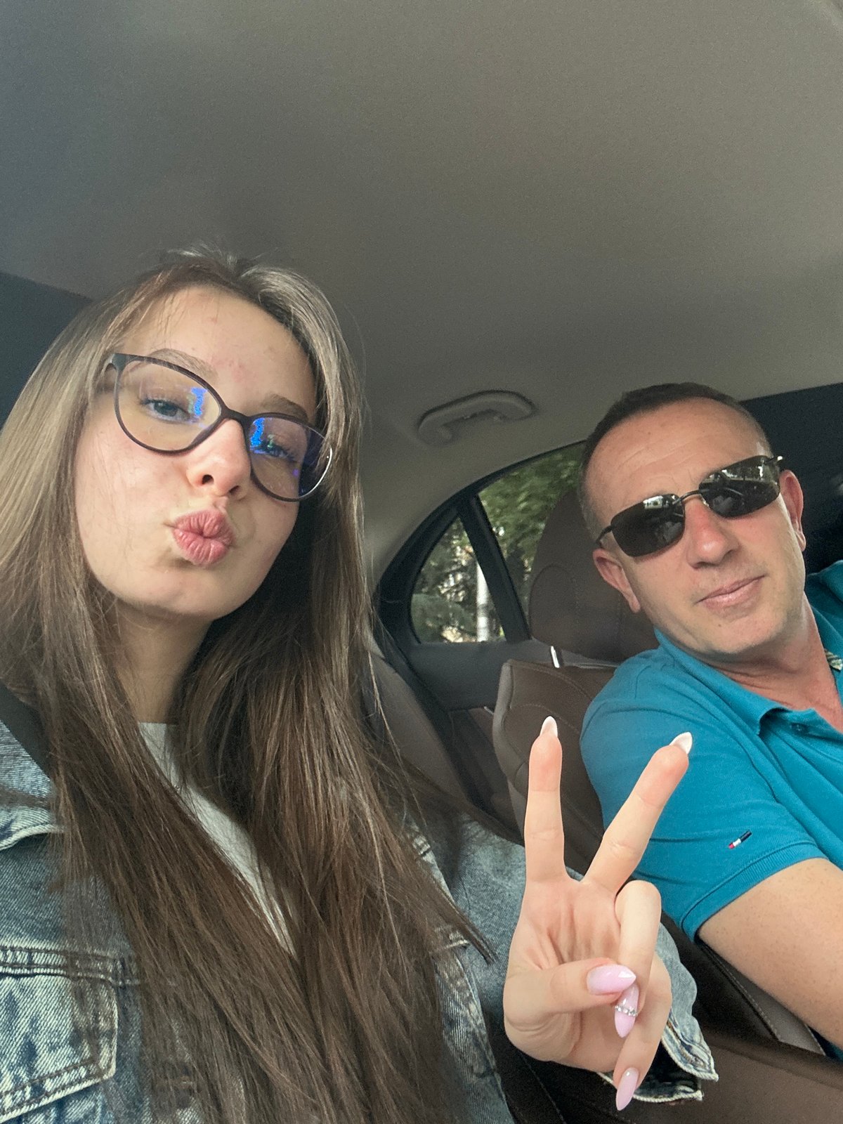 Car selfie captured in Blagoevgrad, Bulgaria