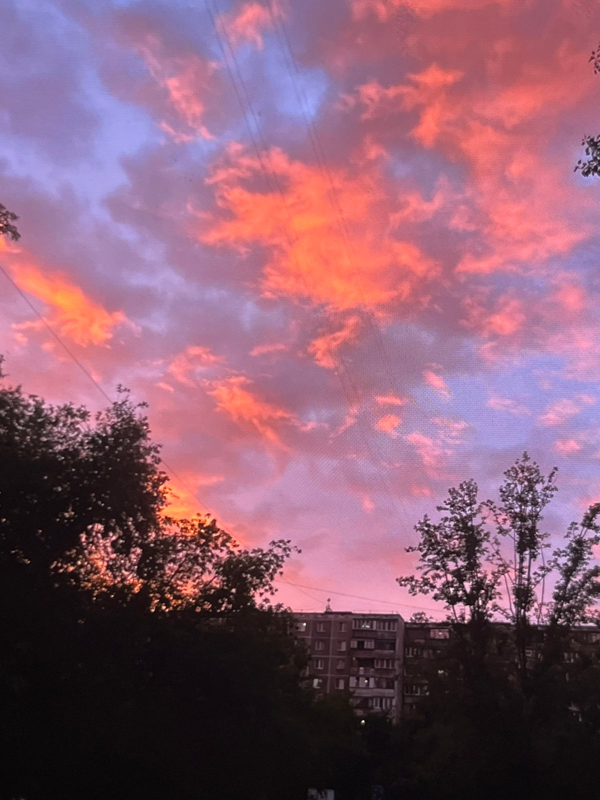 Golden hour colors over the Chelyabinsk skyline