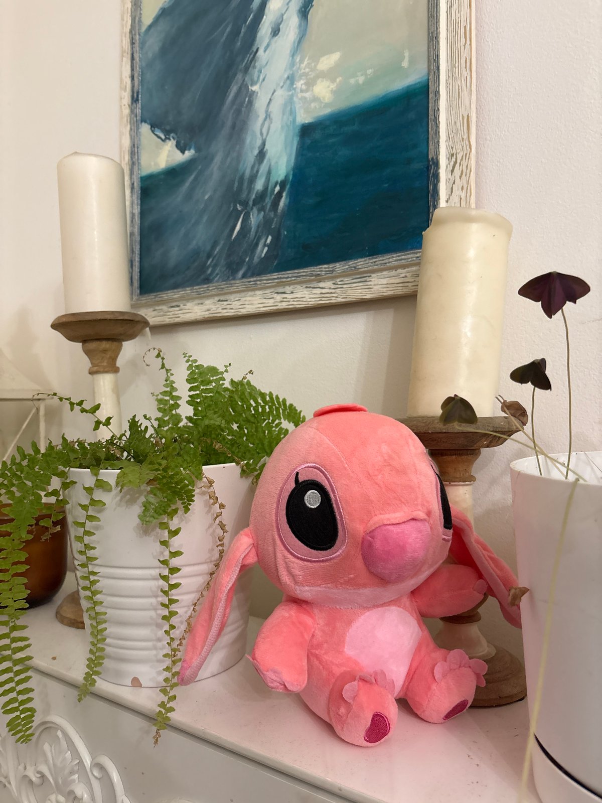 Home snapshot: food, pets, and art all at once