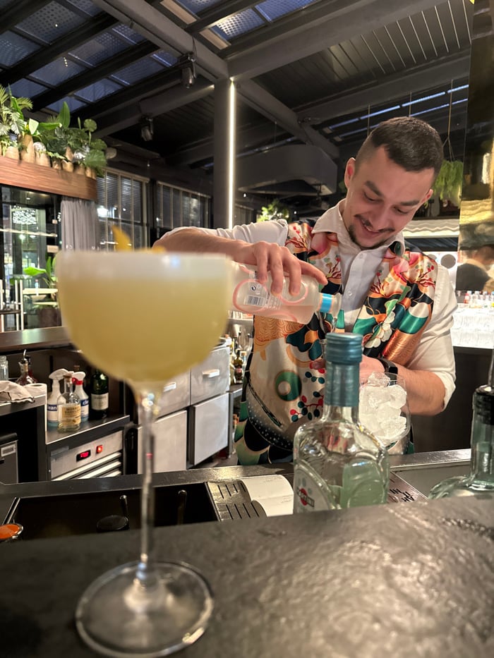 Evening bar service documented in Varna, Bulgaria establishment