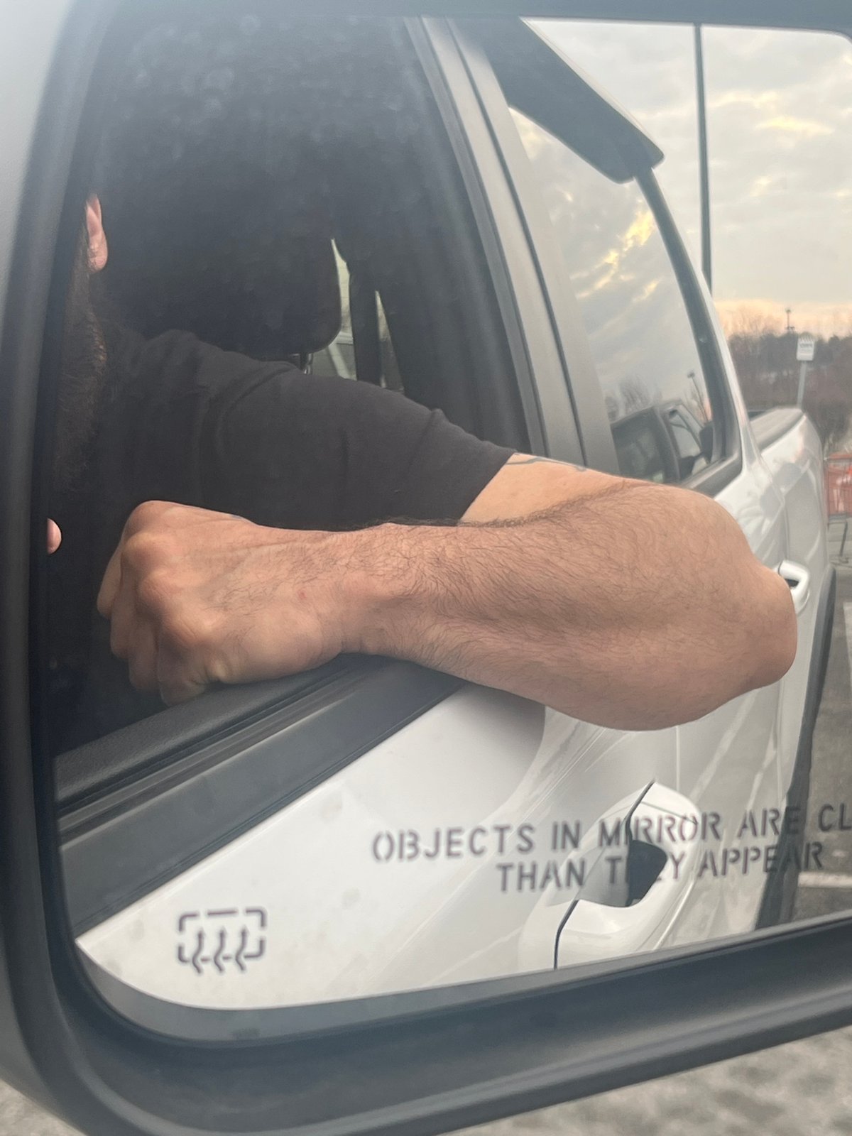 Driver takes mirror selfies in Orange Lake vehicle