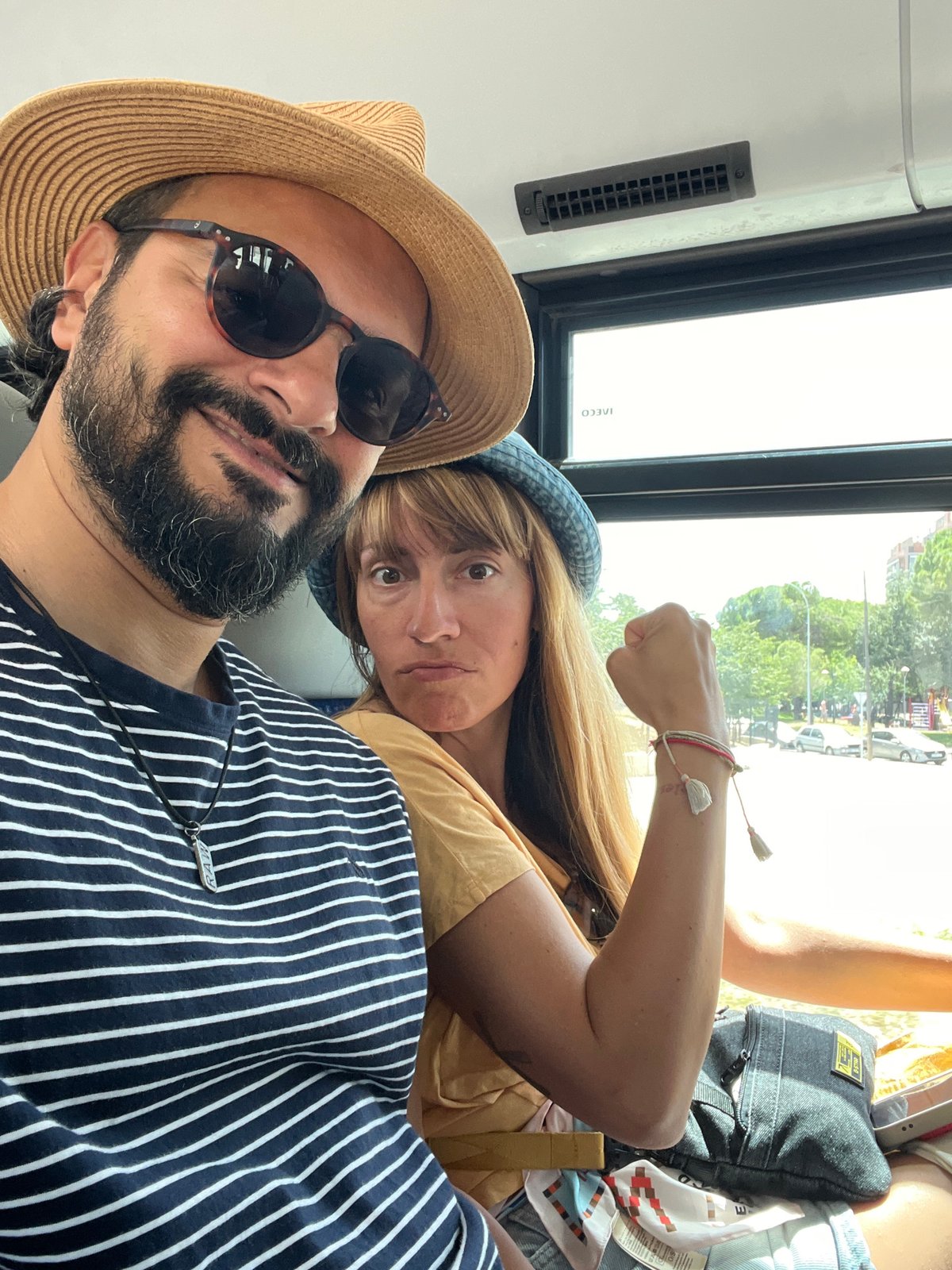 Inside a bus in Santa Perpètua de Mogoda on a June morning