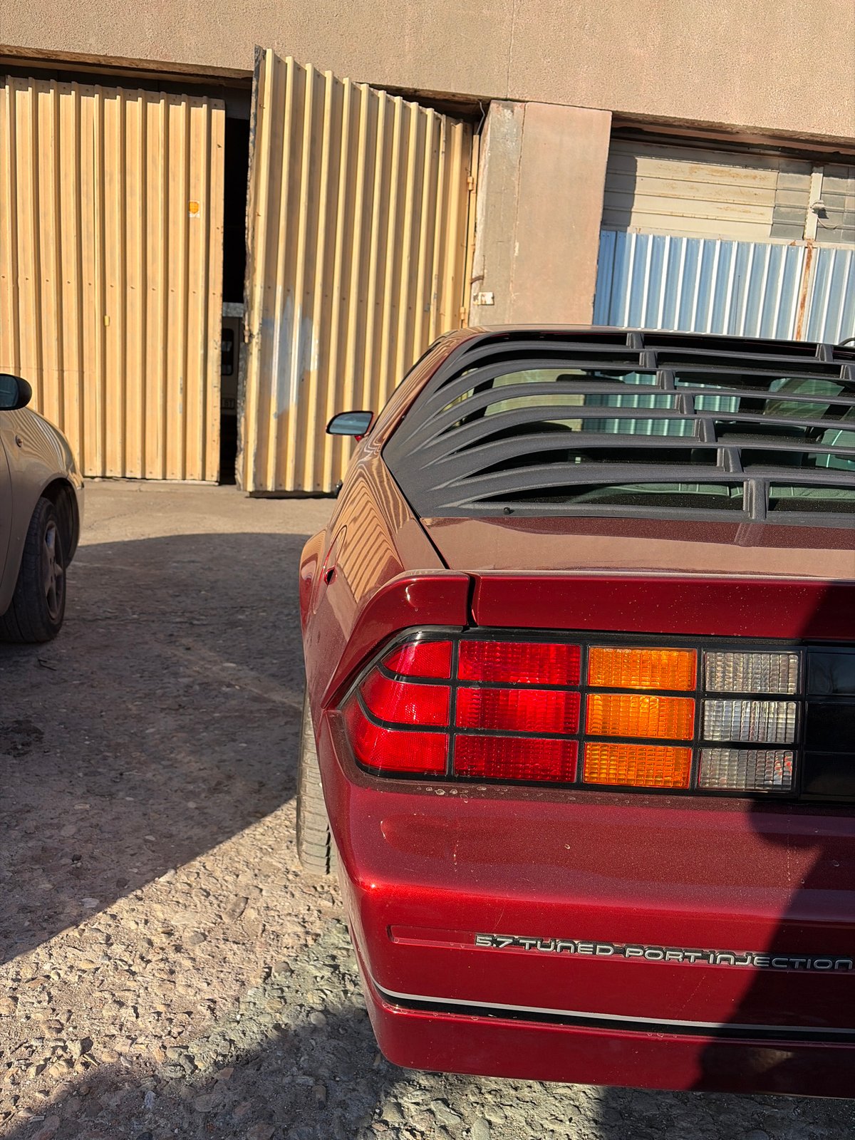 Classic red Camaro and Mercedes spotted parked in Plovdiv