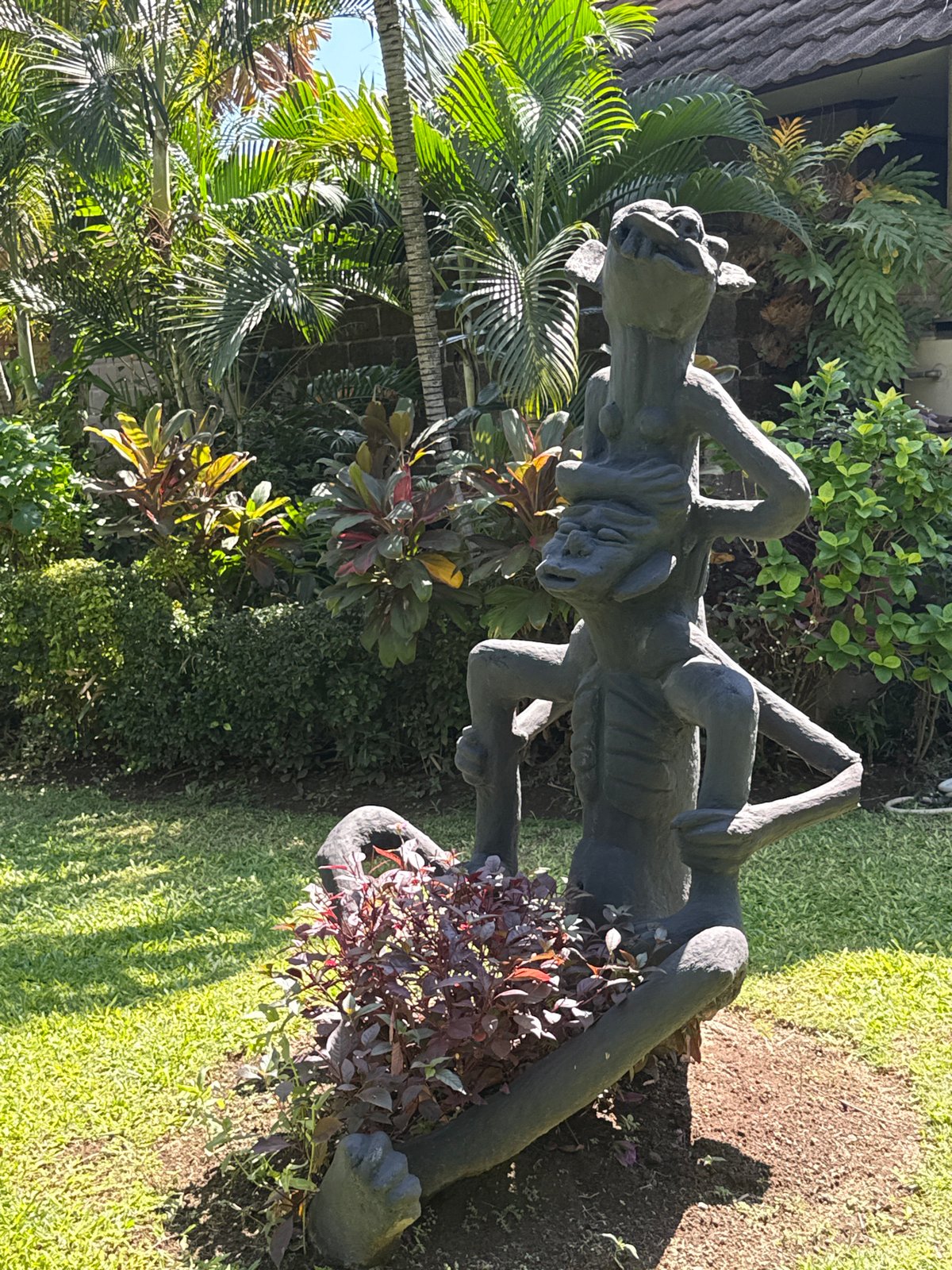 Balinese resort and black sand beach, Abang