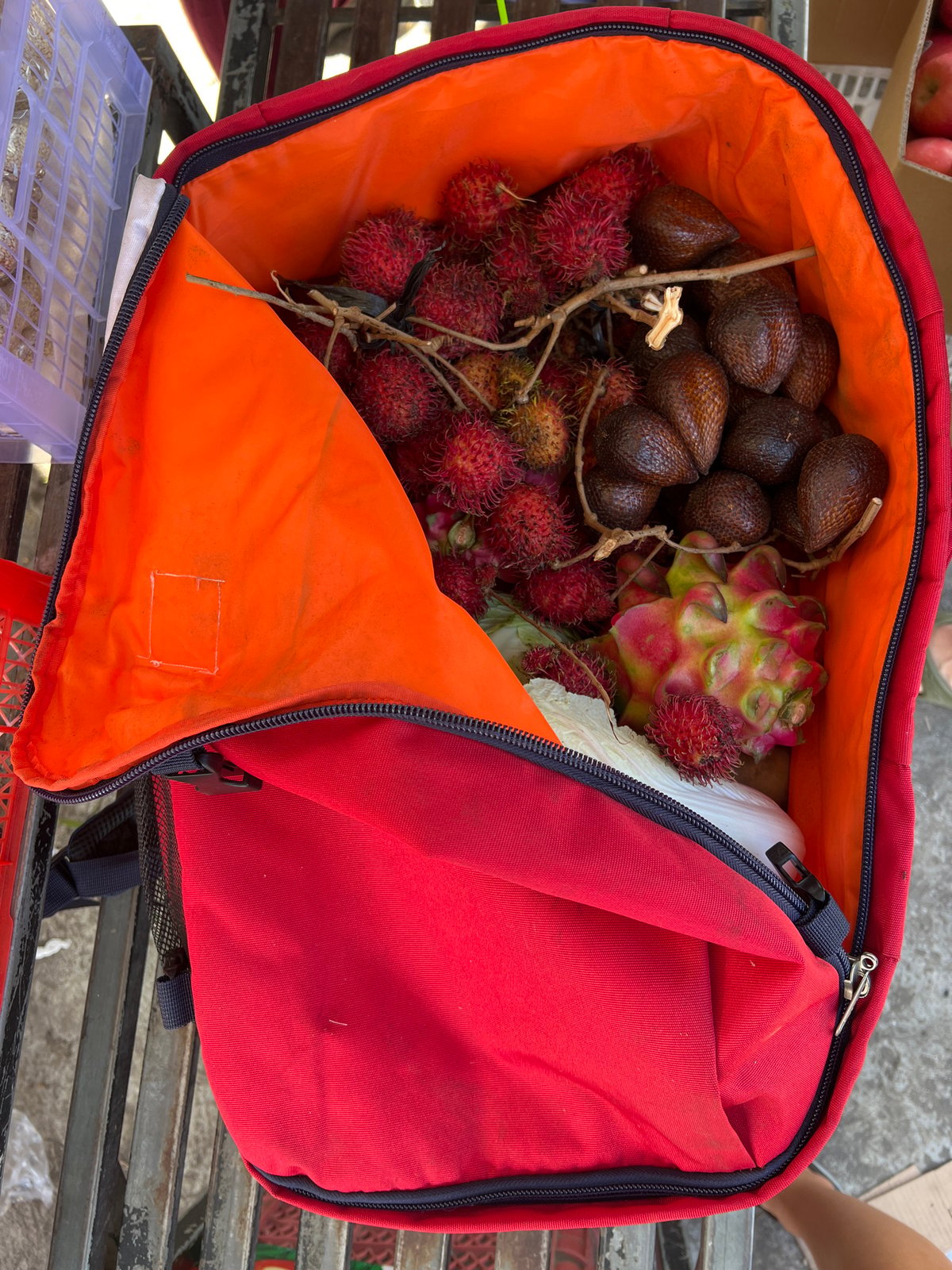 Early morning fruit market activity documented across Bali villages