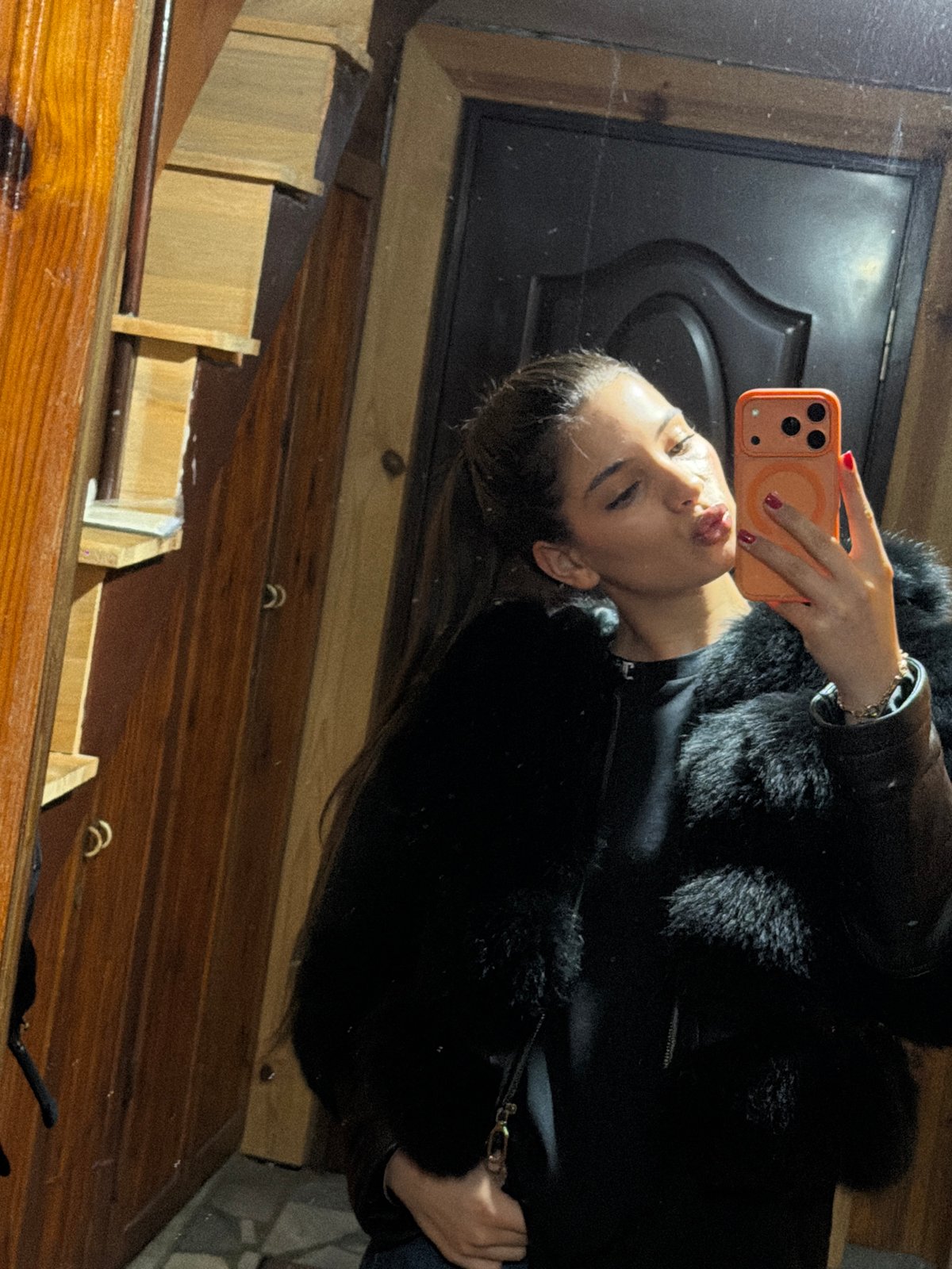 Woman takes bathroom selfies in Bulgarian village early morning