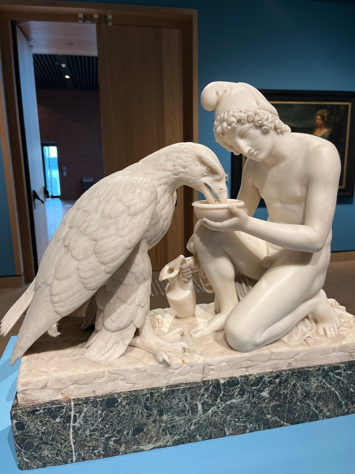 Witness documents classical artworks in museum gallery visit