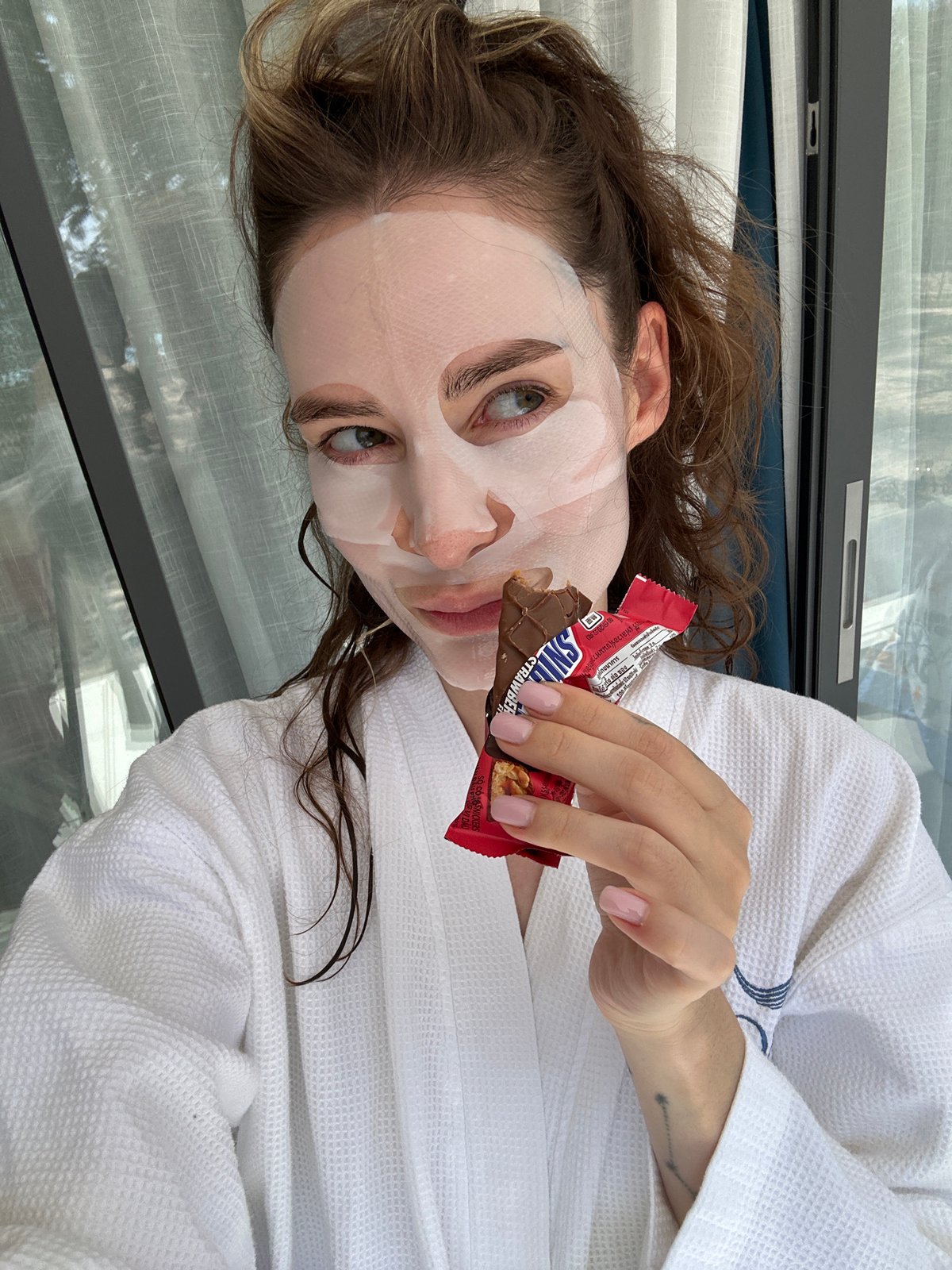Woman enjoys spa treatment and snack in Choeng Thale