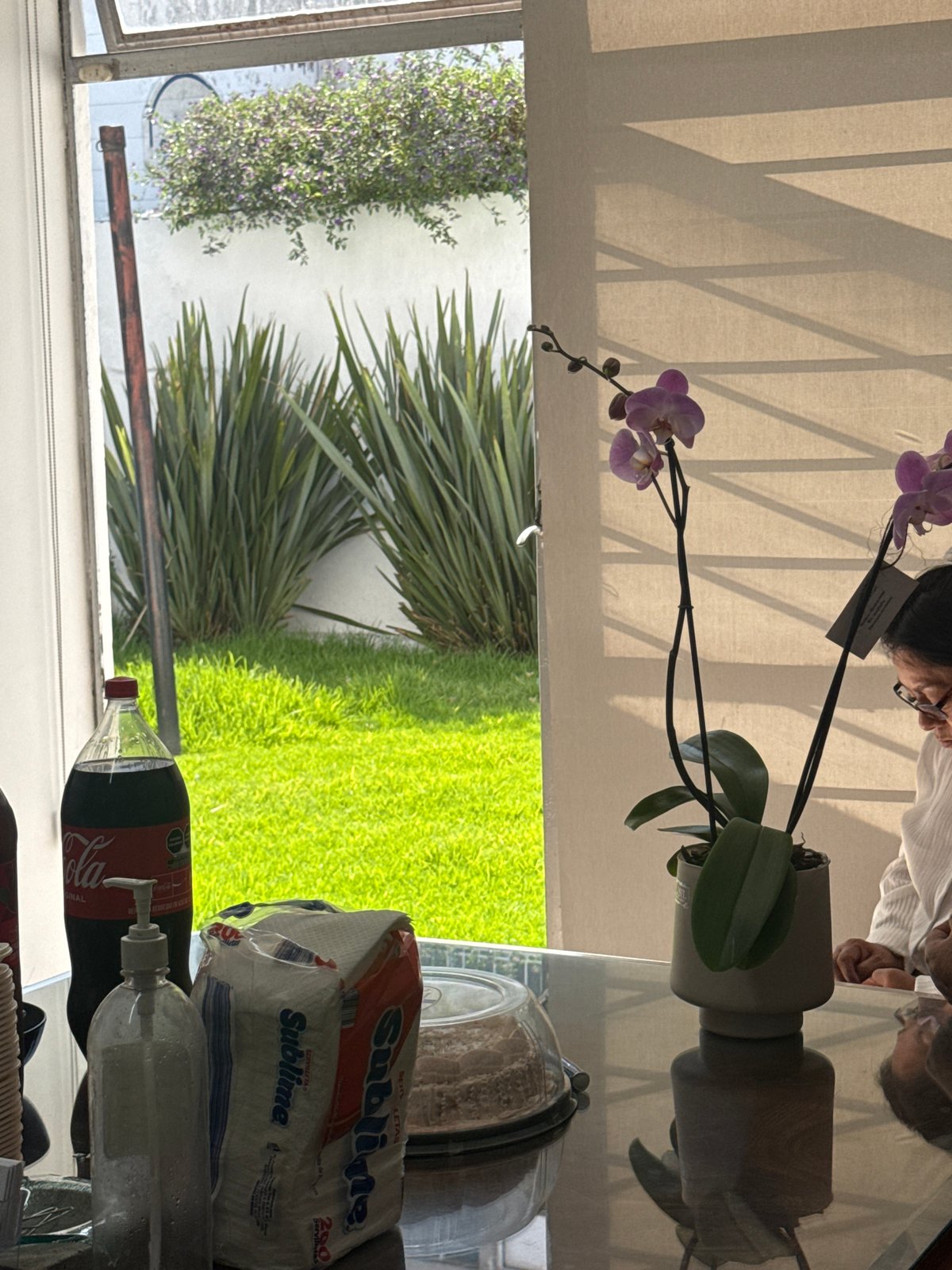 Food gathering documented inside Puebla building Wednesday evening