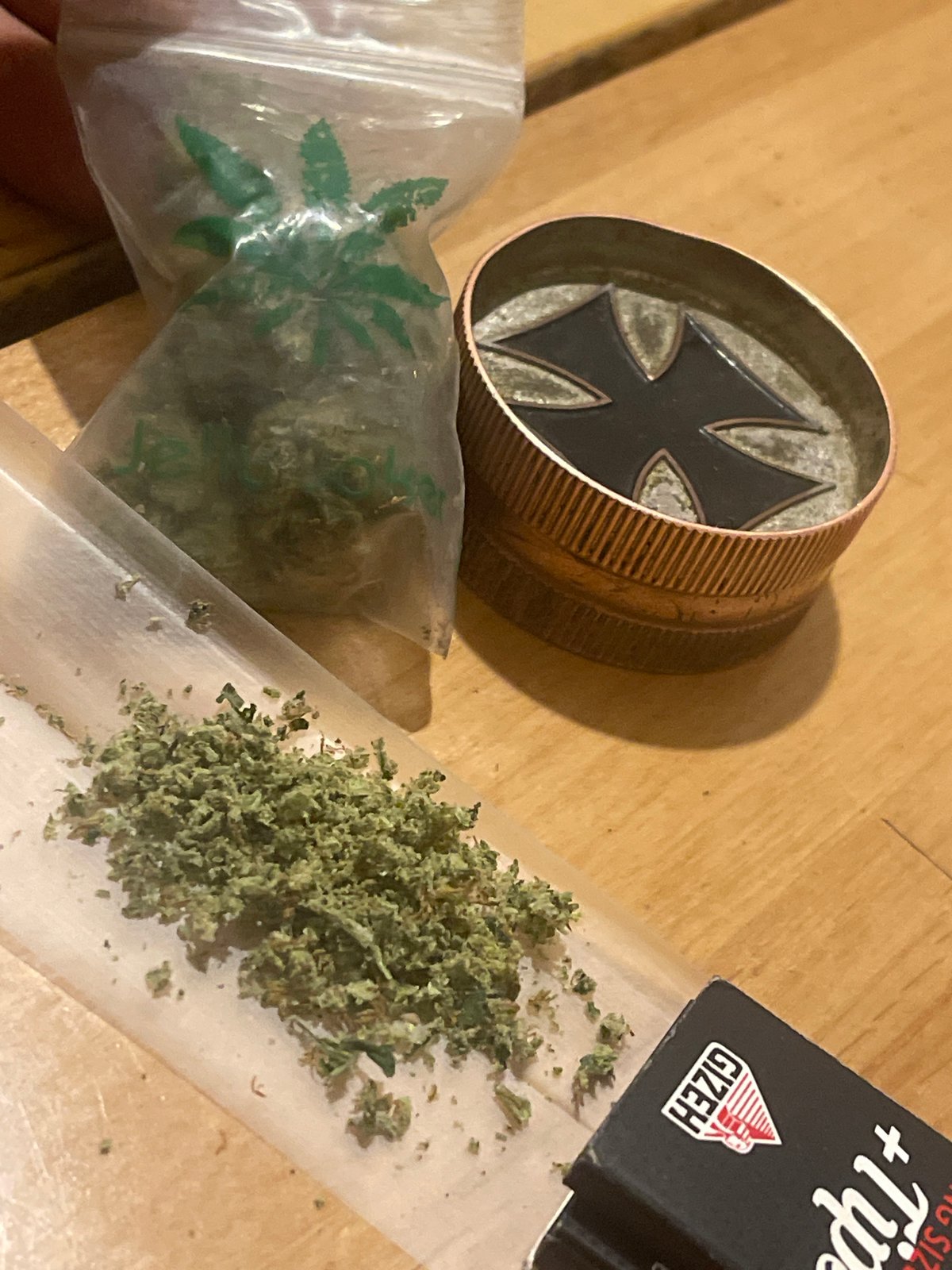 Young man documents cannabis smoking session in residential setting