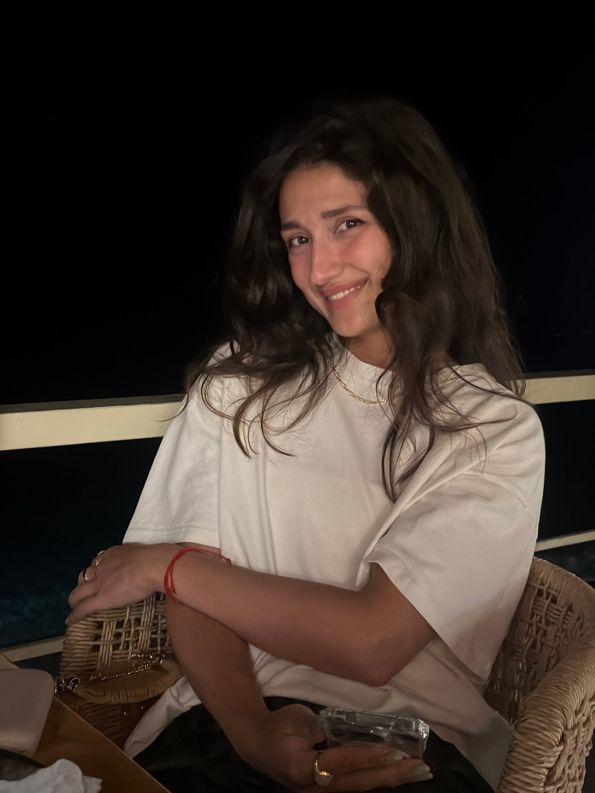 Evening dining captured at seaside establishment in Montenegro