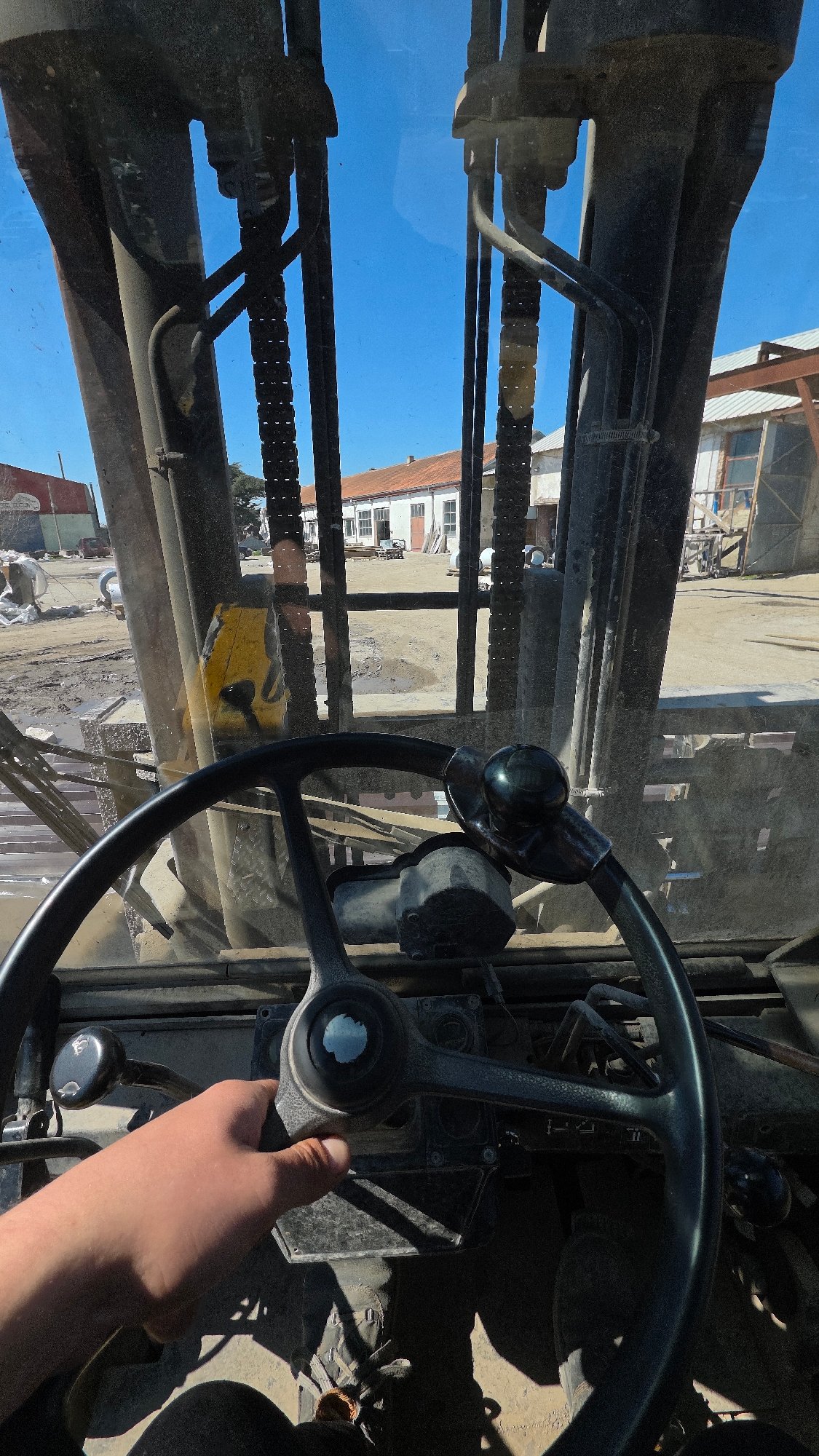 Forklift operator at work in Balgarevo, Bulgaria