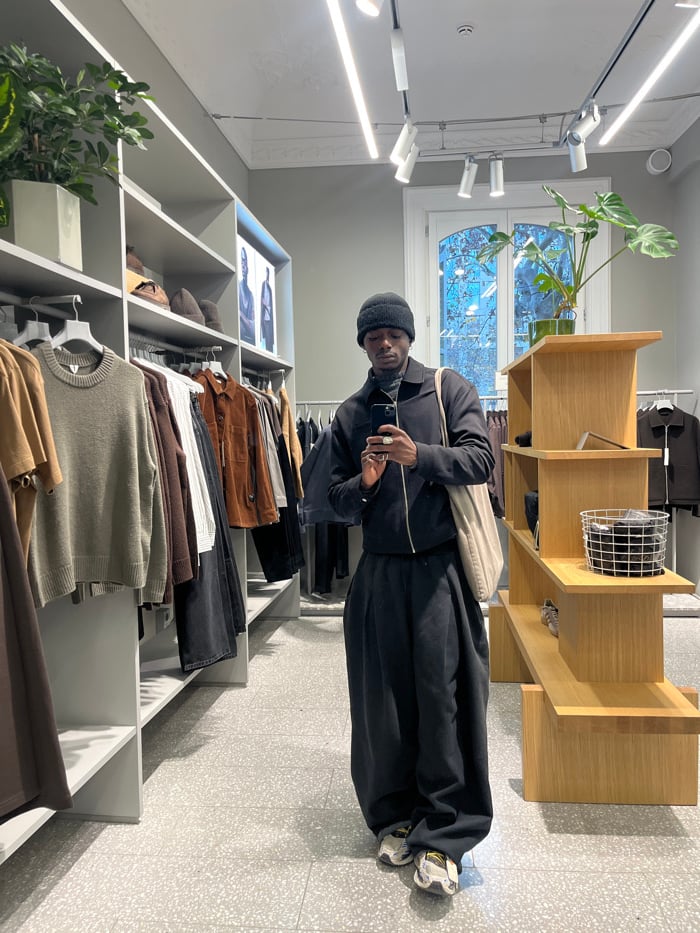 Shopper documents afternoon retail exploration through Barcelona streets