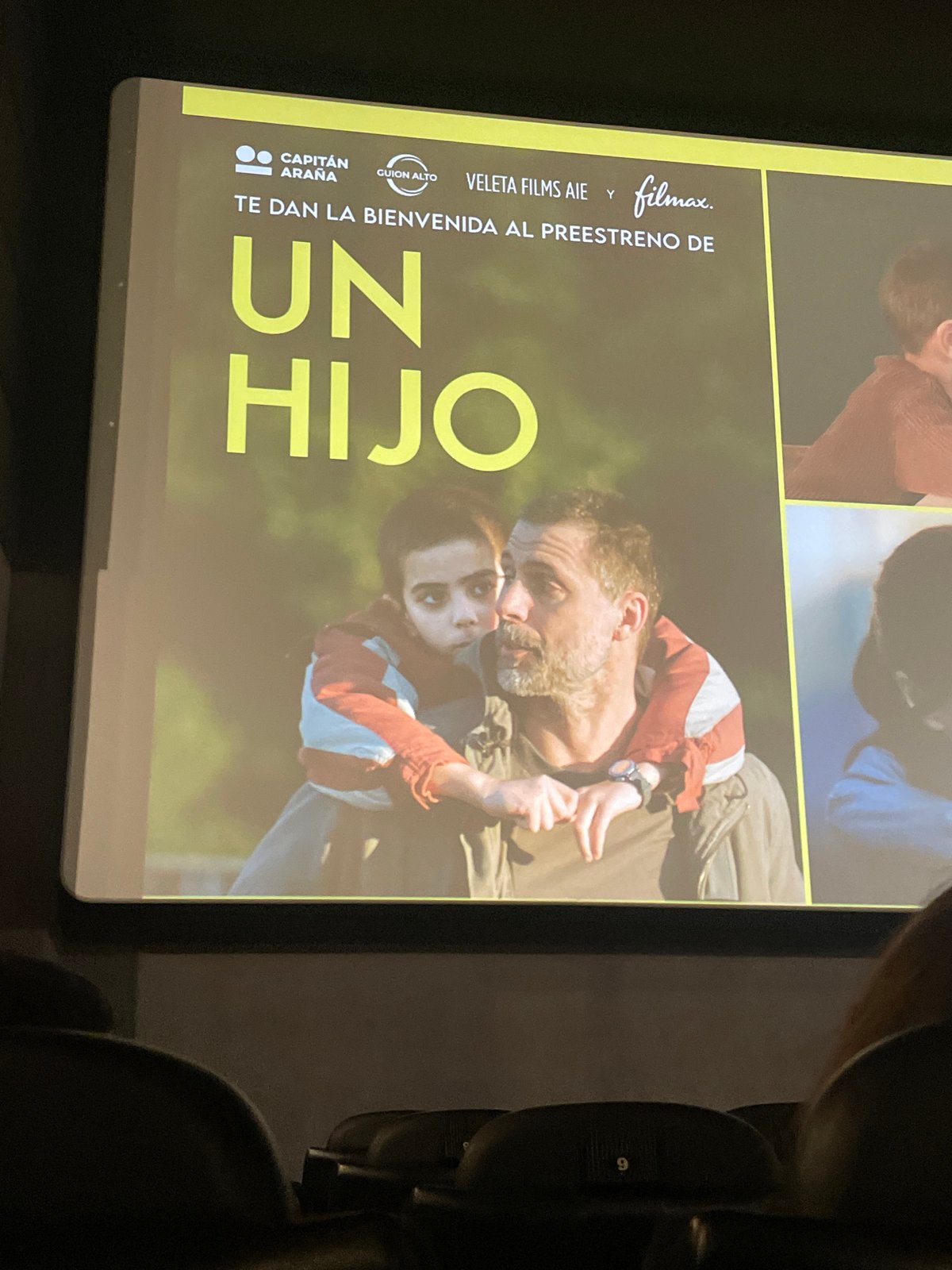 "Un Hijo" film poster displayed at Barcelona theater