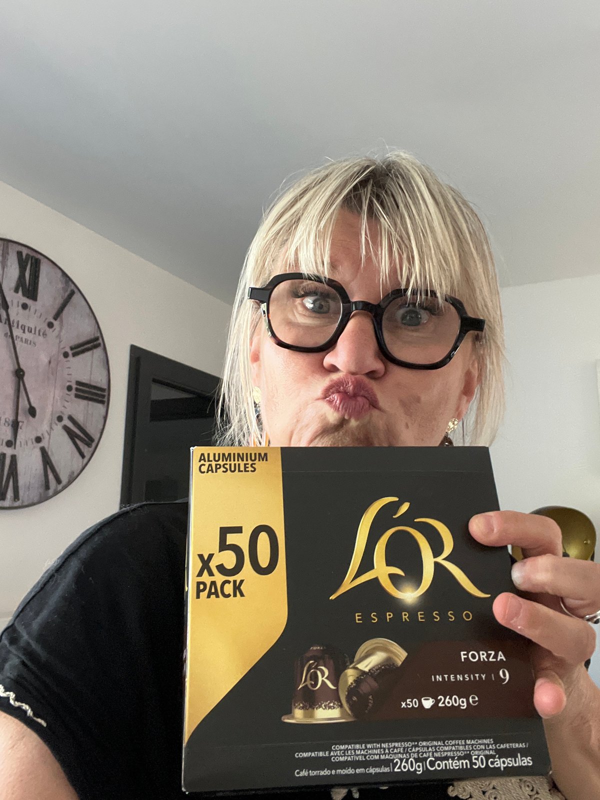 L'OR Espresso capsule moment with a thank-you sign-off