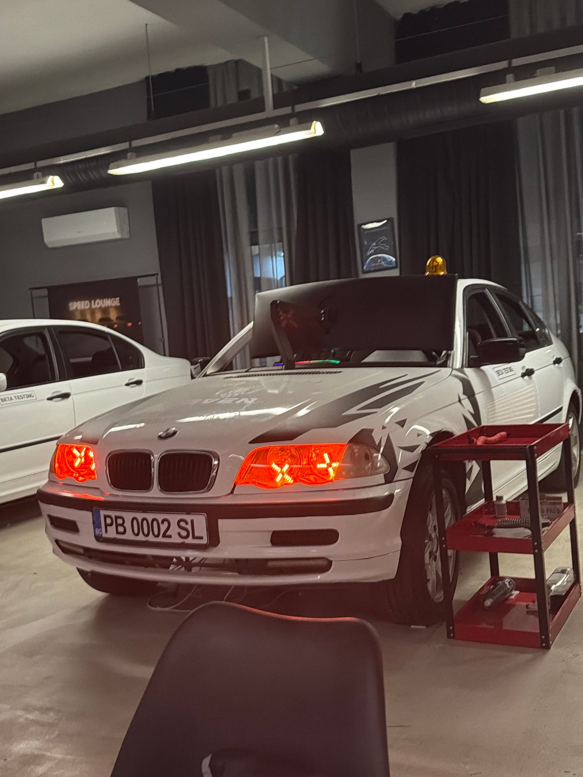 Modified BMW spotted at automotive workshop in Plovdiv