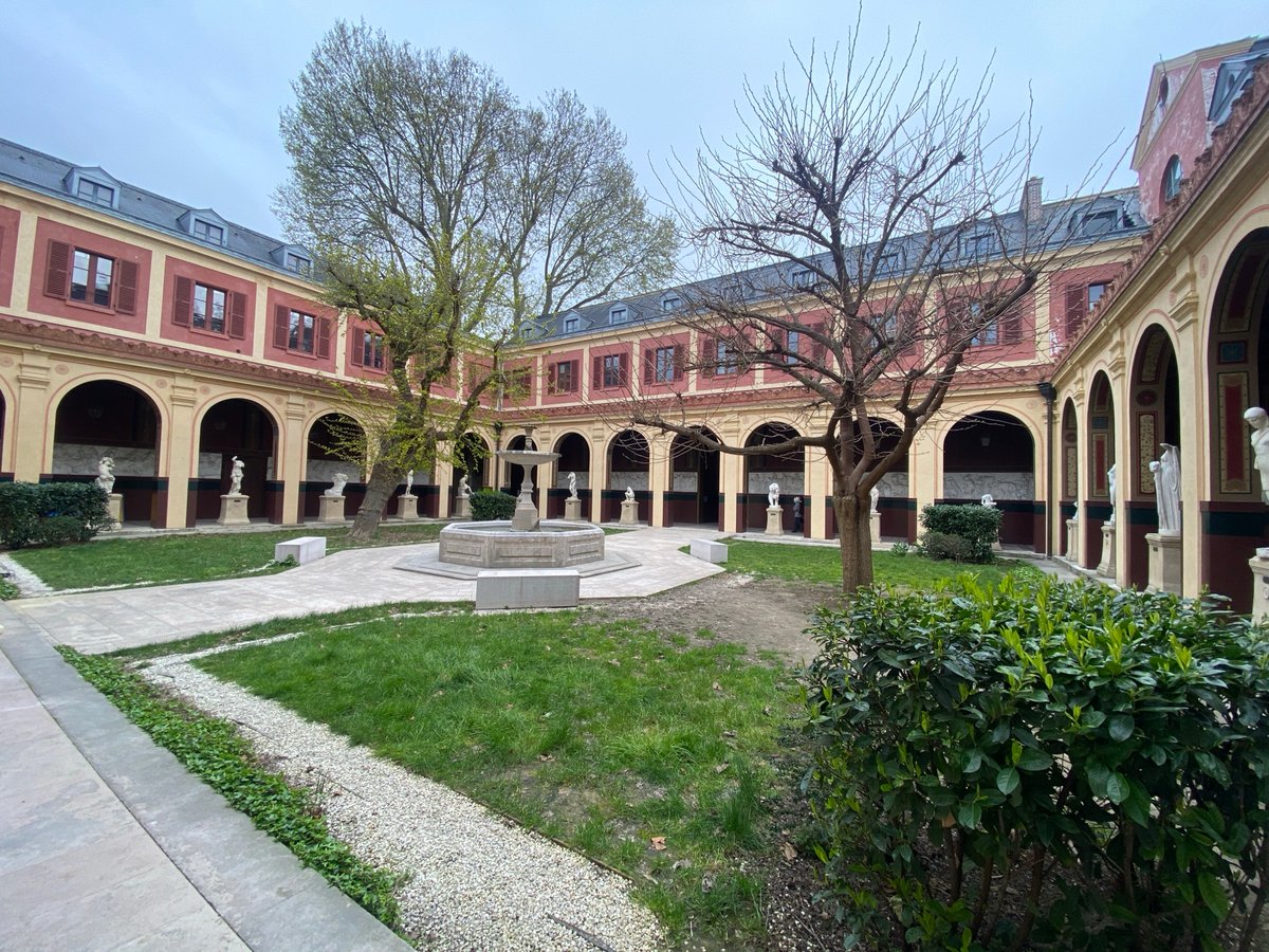 Morning view captured at Musée Carnavalet courtyard in Paris