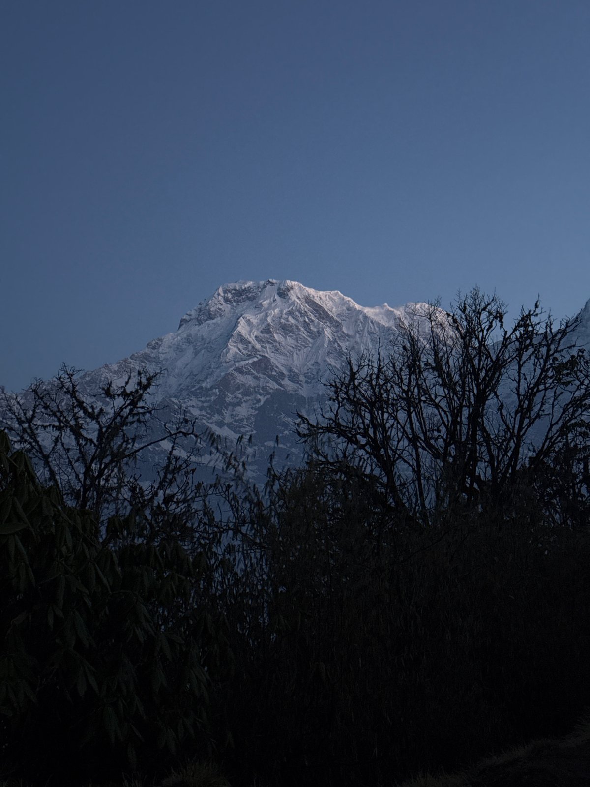 Evening mountain scenes captured in Lwang Ghalel, Nepal