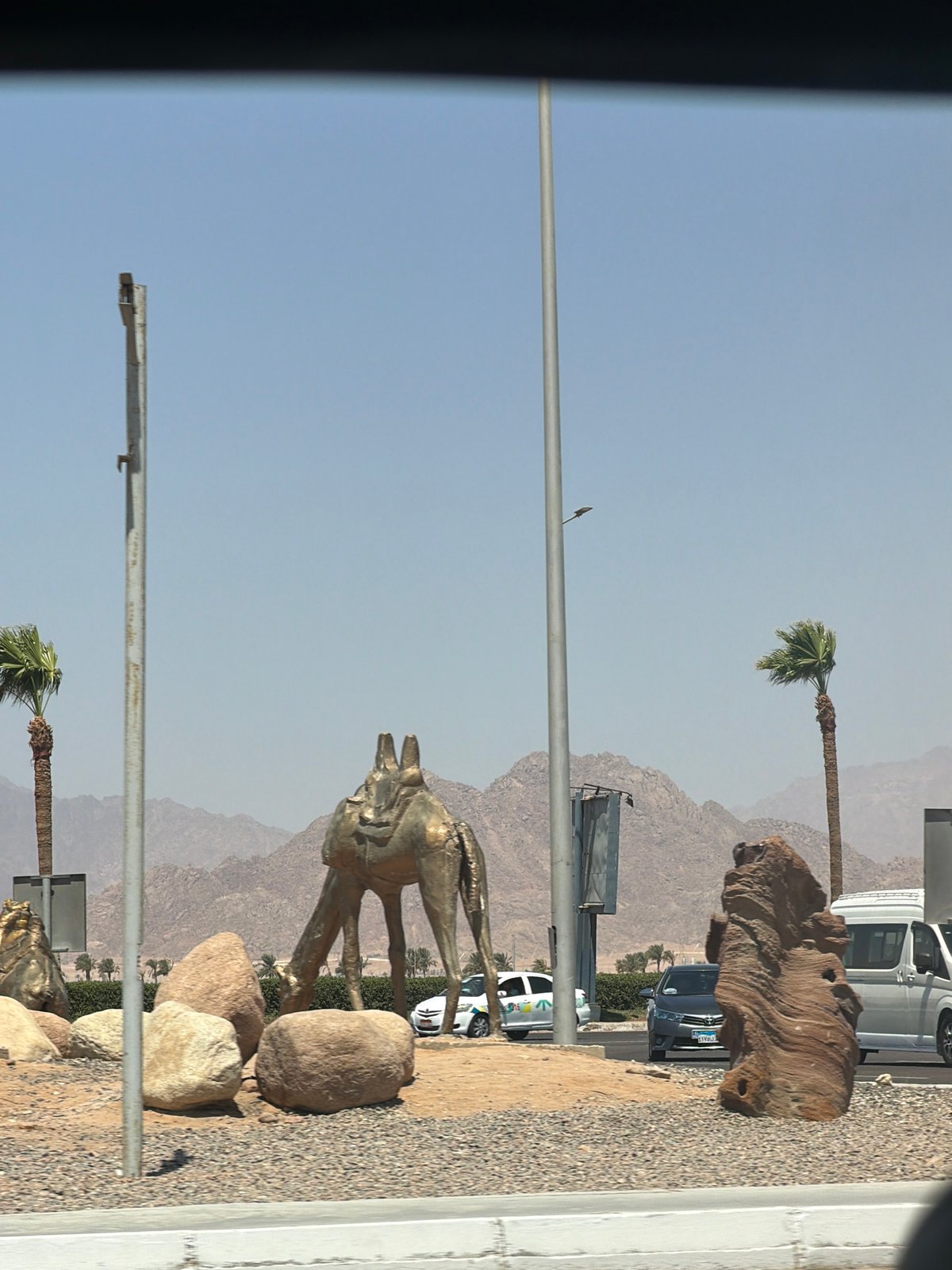 Sharm El Sheikh streets, landmarks, and desert landscape on a clear morning