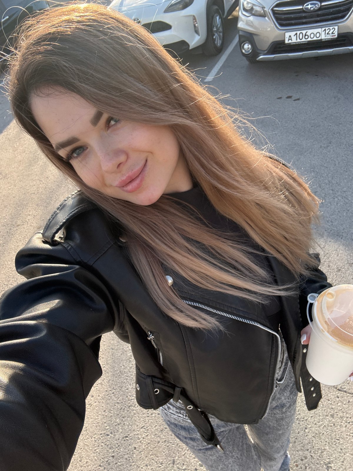 Woman documents morning coffee routine across multiple locations