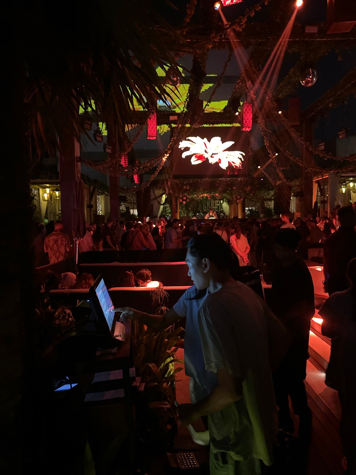 Outdoor nightclub energy in Kuta Selatan, Bali