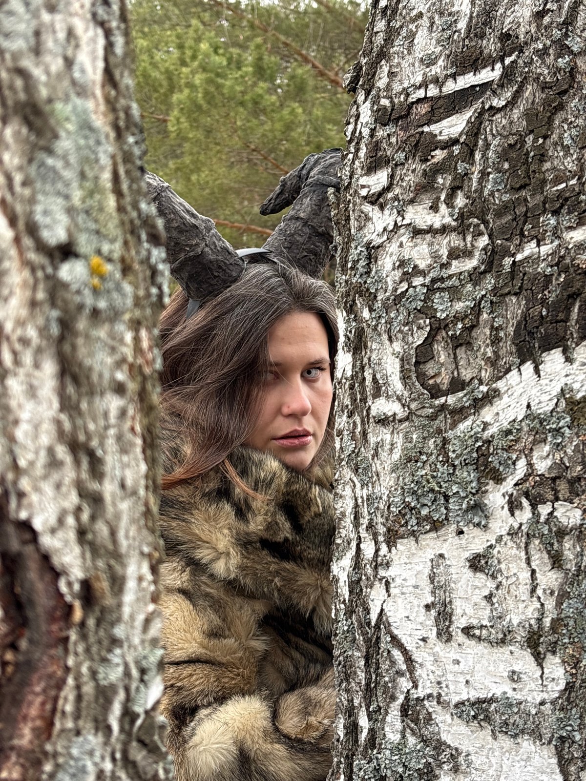 Woman in dark attire spotted in Chaikovsky woods