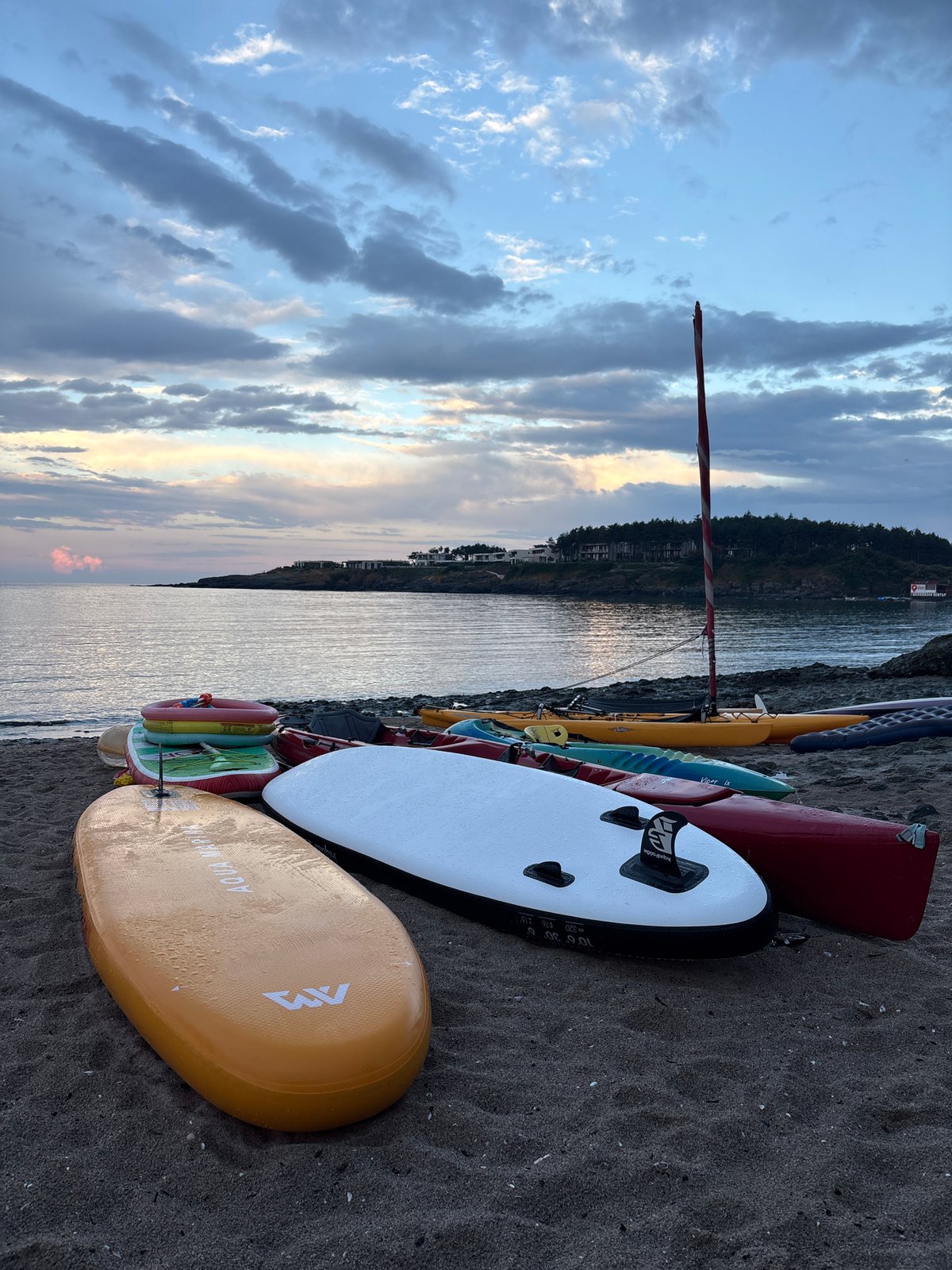 Quiet evening at Tsarevo's Black Sea shore