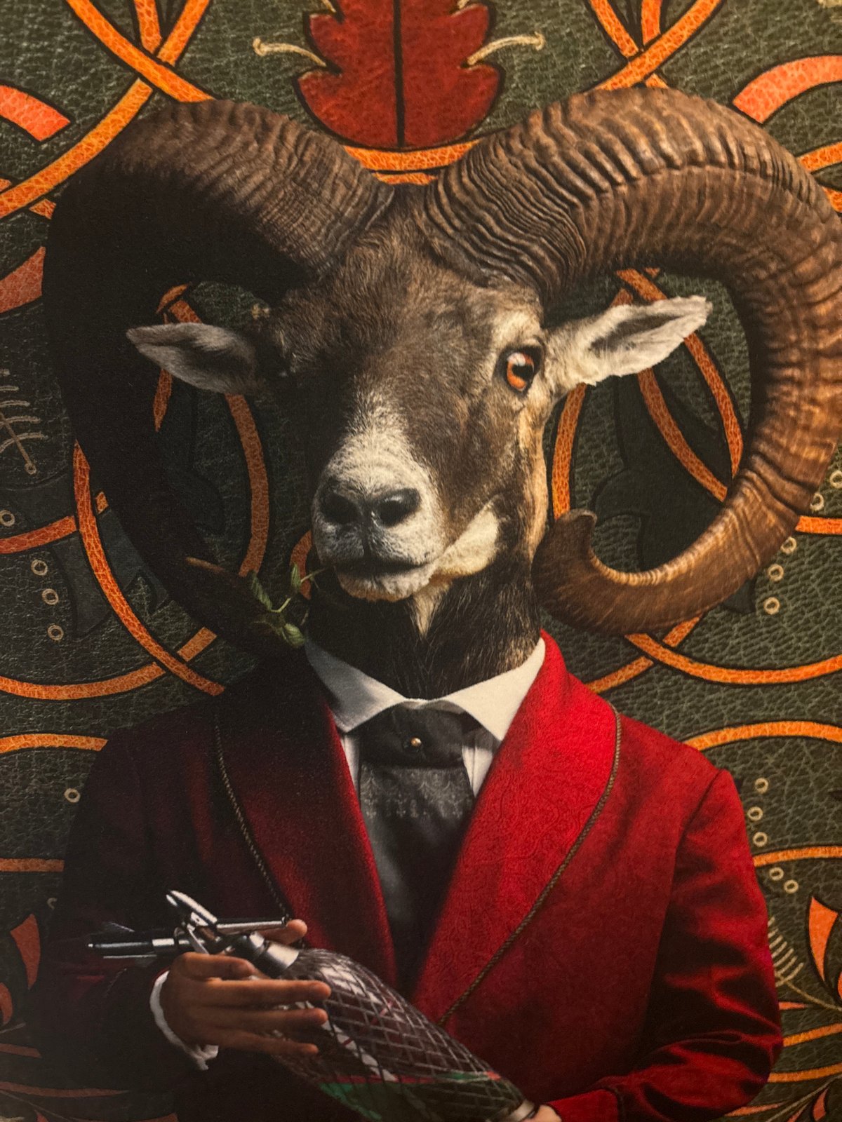 Artistic Installation Featuring Taxidermy and Vintage Decor Elements Documented