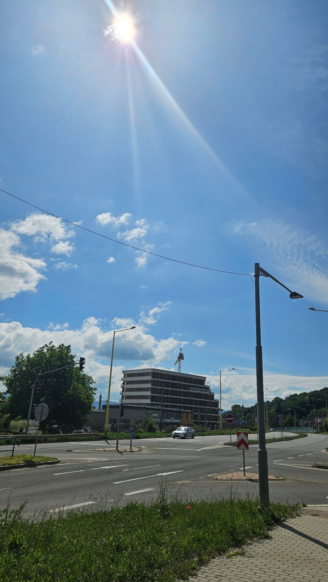 Morning street scenes and landmarks documented in Prešov, Slovakia