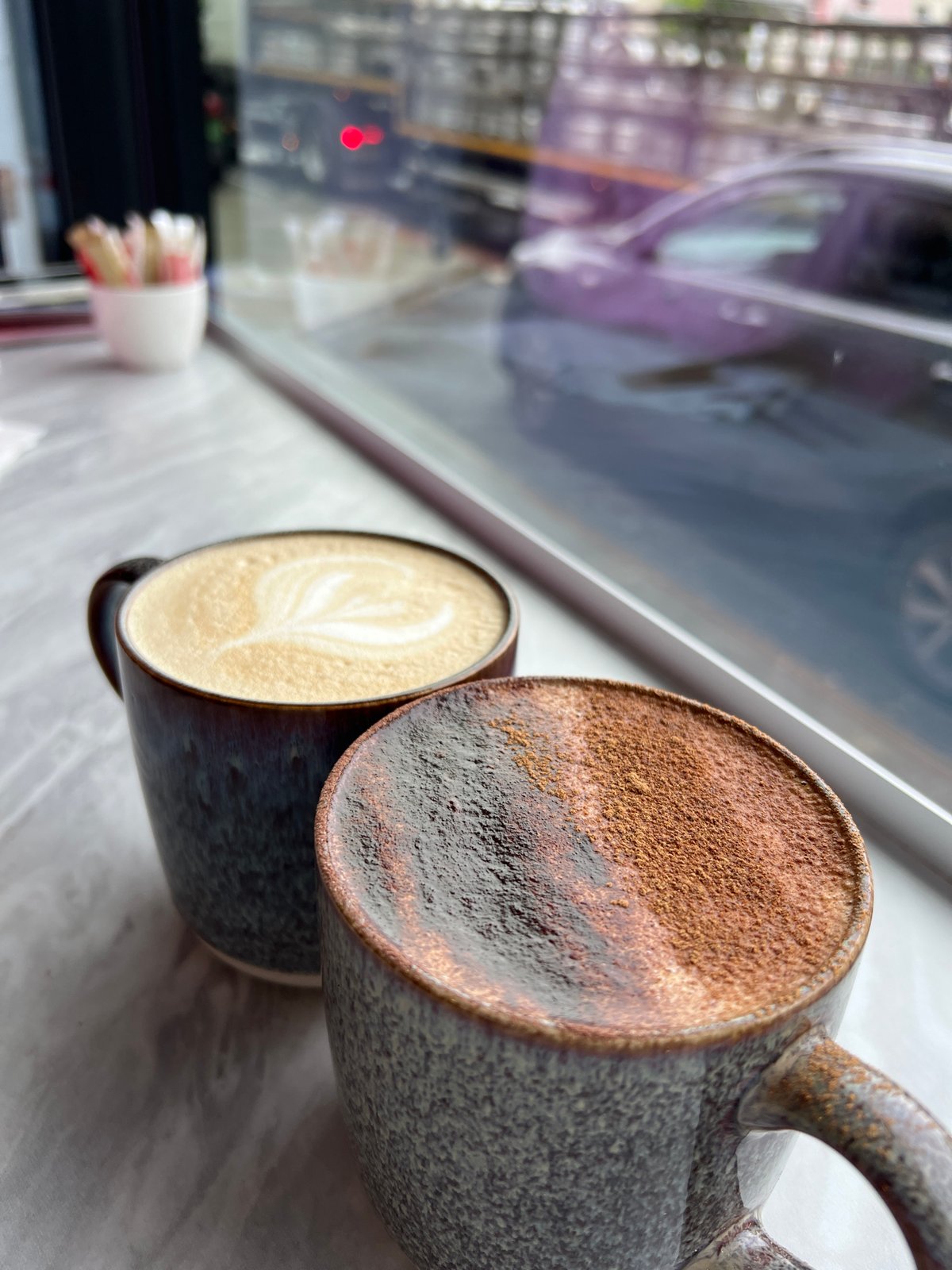 Coffee indoors, keg delivery outside — a quiet Donegal morning
