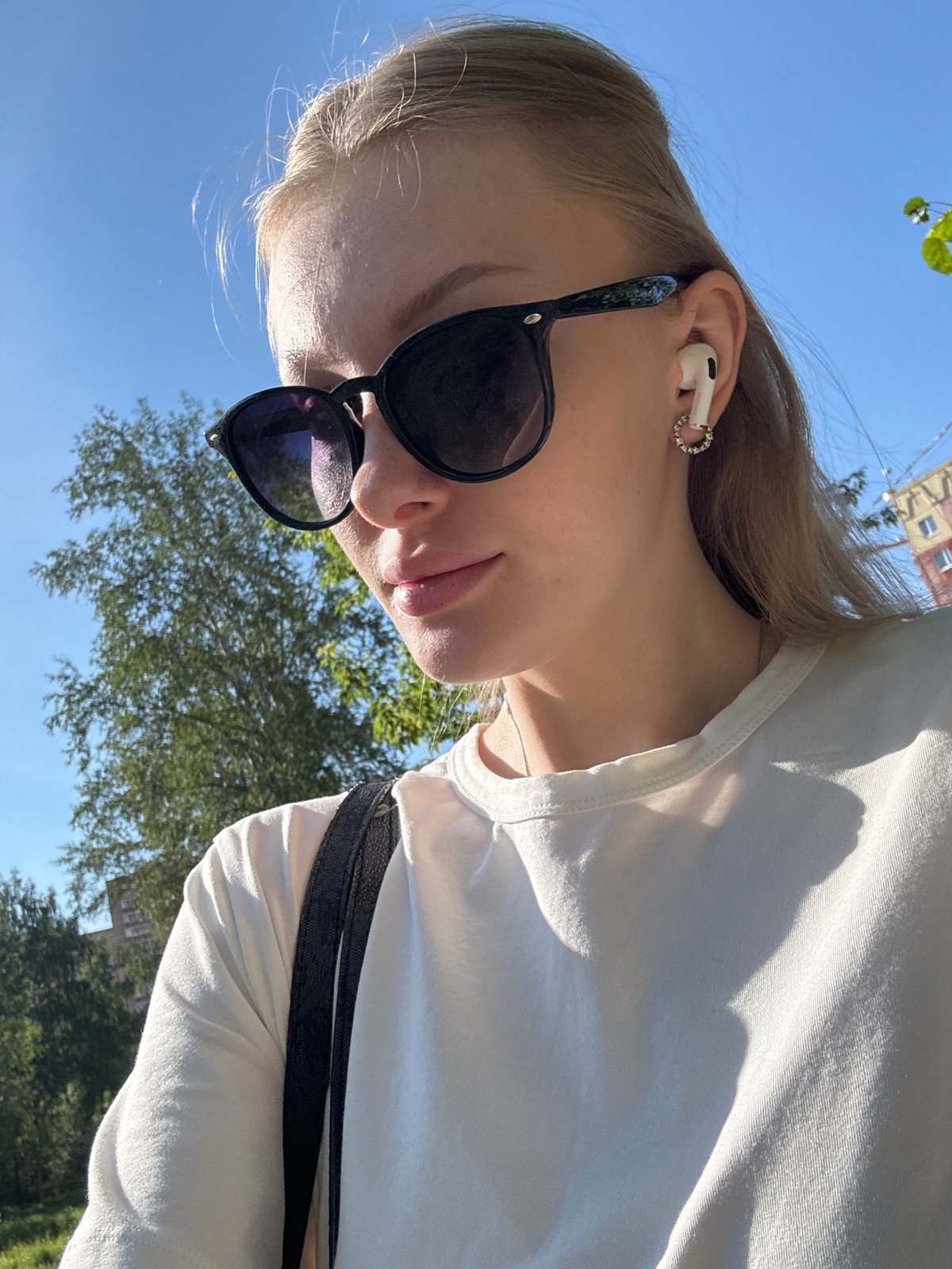 Sunny afternoon street moment in Perm, Russia