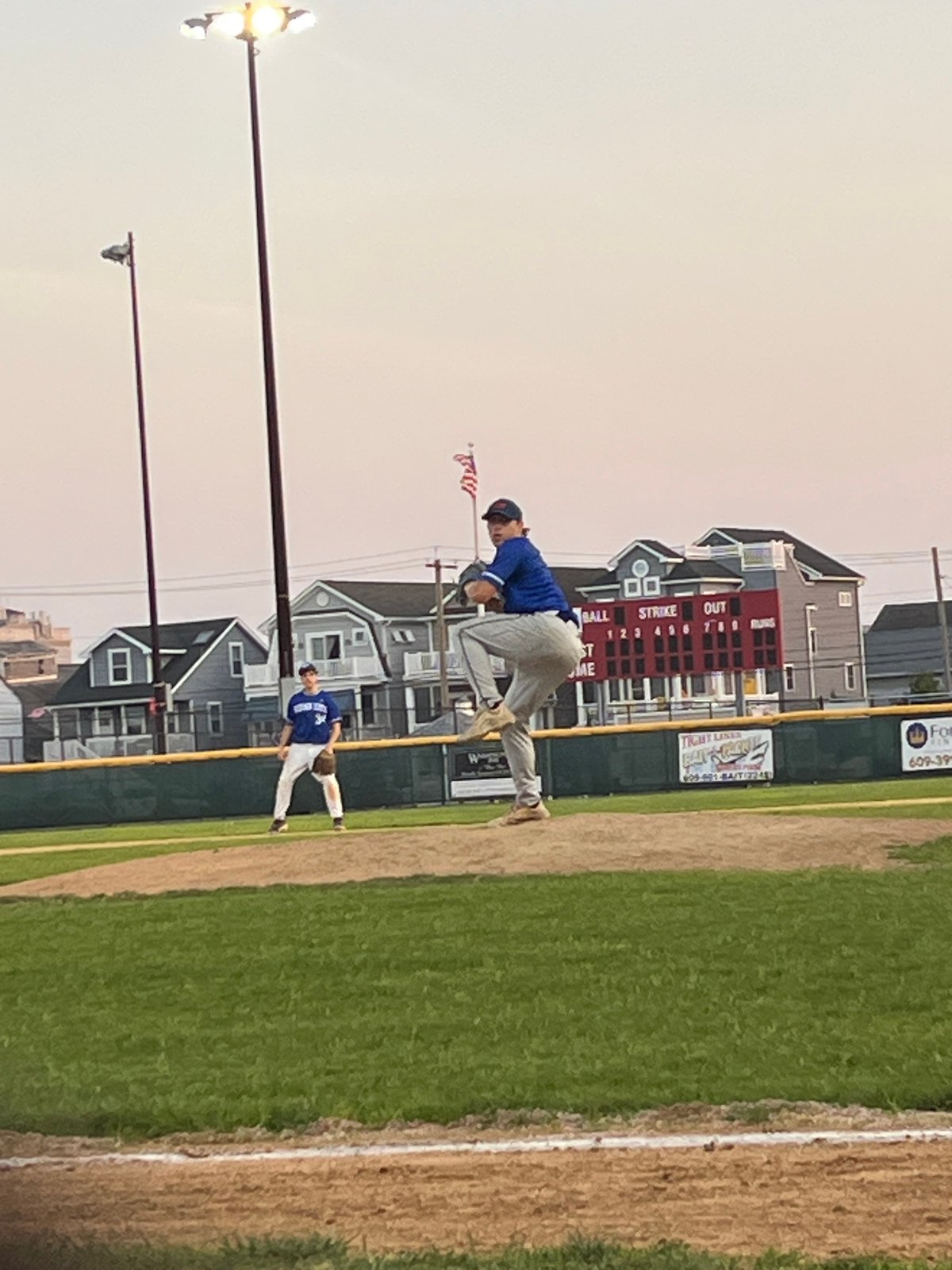 Baseball game at sunset in Ocean City, Maryland