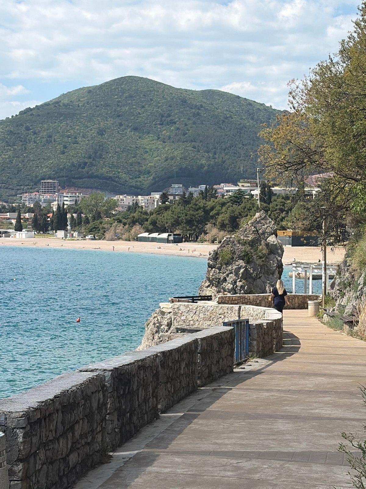 Coastal views captured in Budva, Montenegro beach area