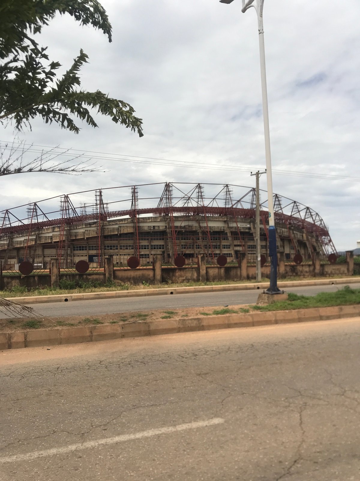 Stadium documented under overcast skies in Nigeria