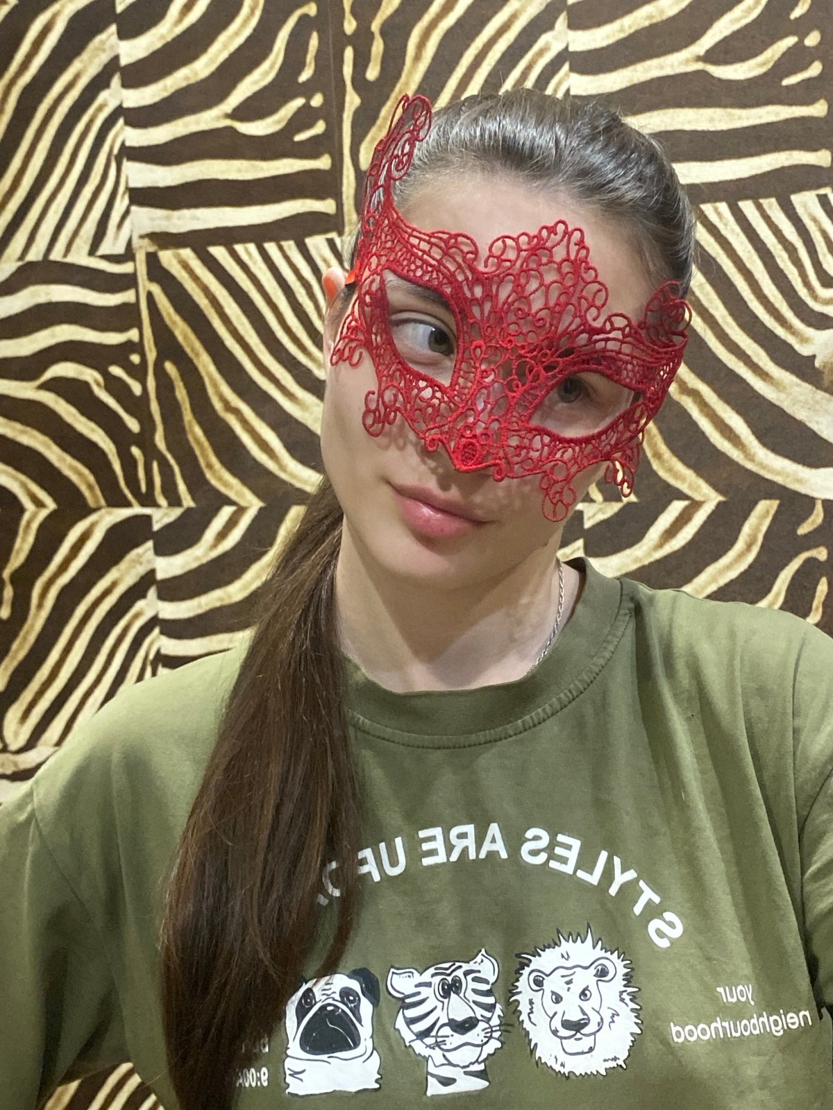 Masked portrait session documented in Votkinsk, Russia