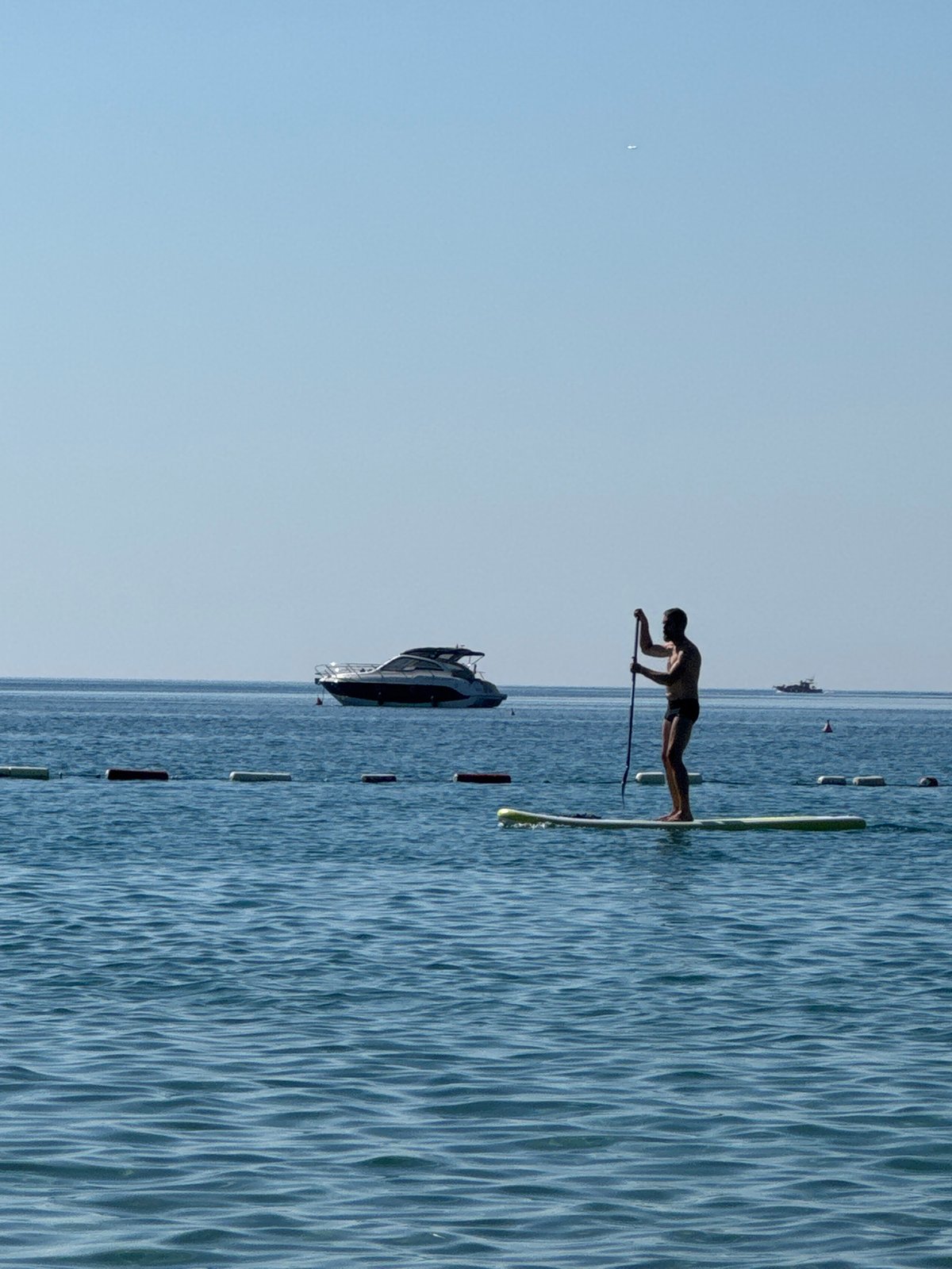 Summer beach day on the Montenegrin coast, Prijevor