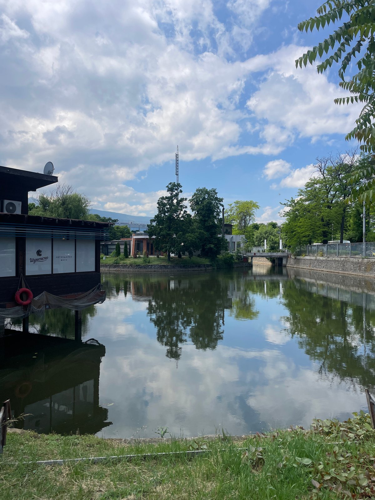 Morning scenes captured around Sofia waterways and sculpture