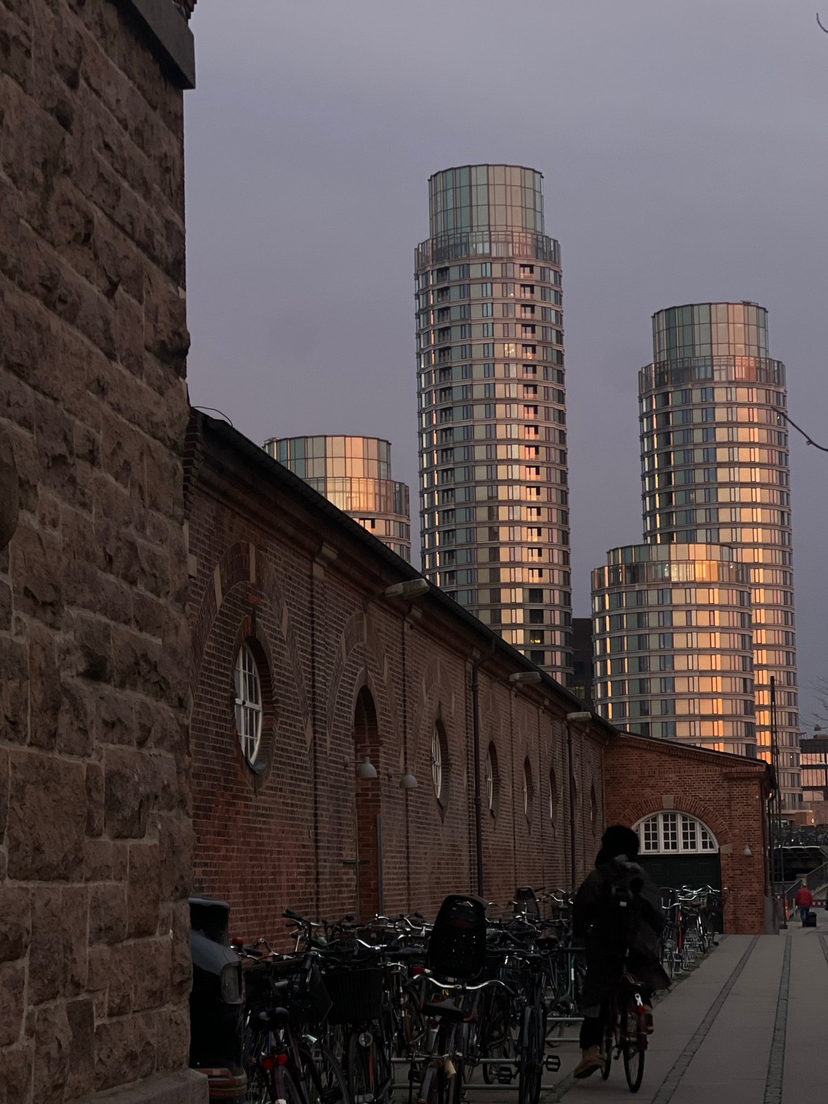 Urban architecture documented in low-angle street photography sequence