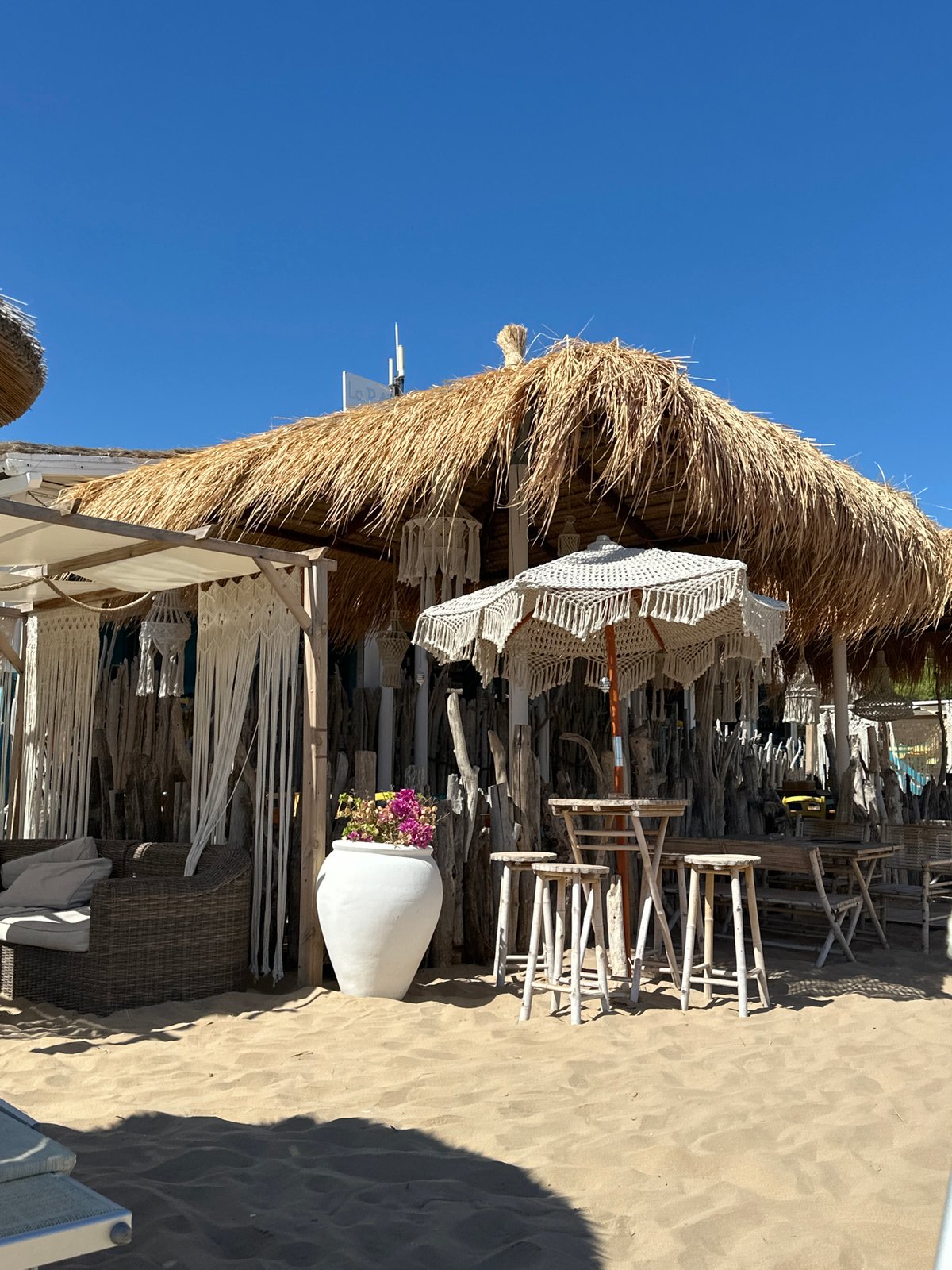 Lazy Sunday morning at a beach club in Peschici, Italy