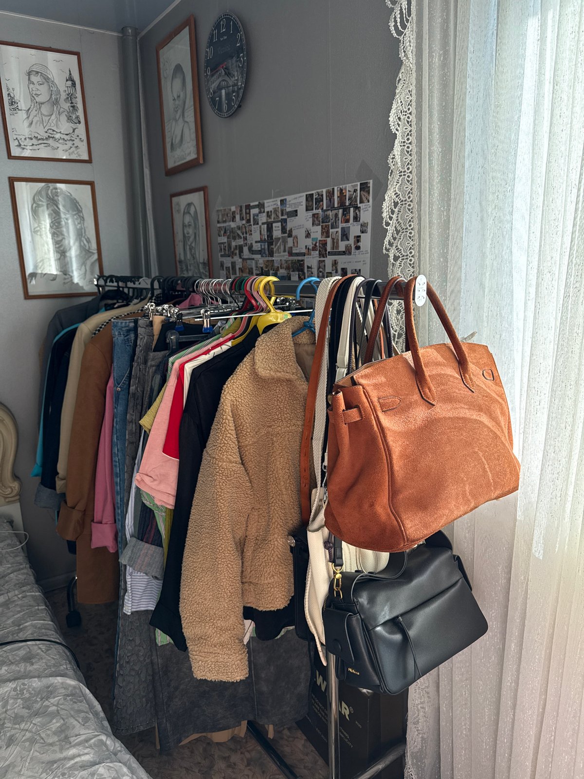 Portrait gallery and cluttered interior documented in Chaikovsky home
