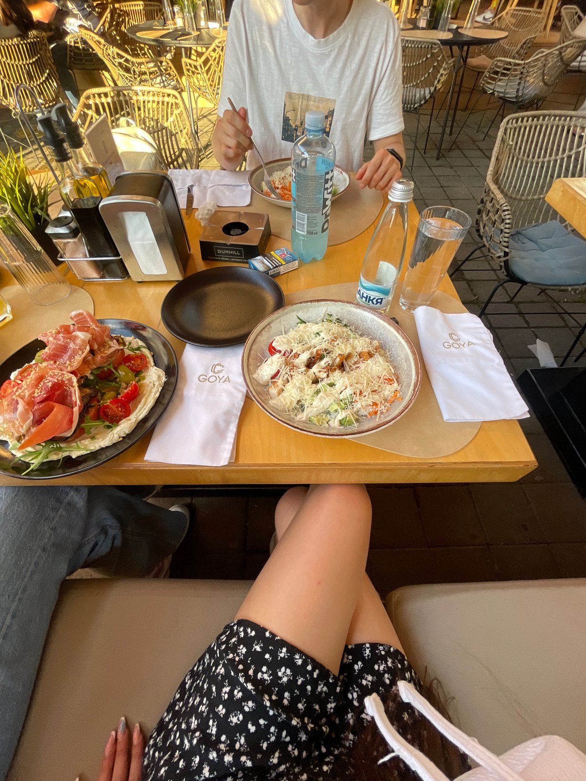 Afternoon dining captured at Goya restaurant in Pazardzhik