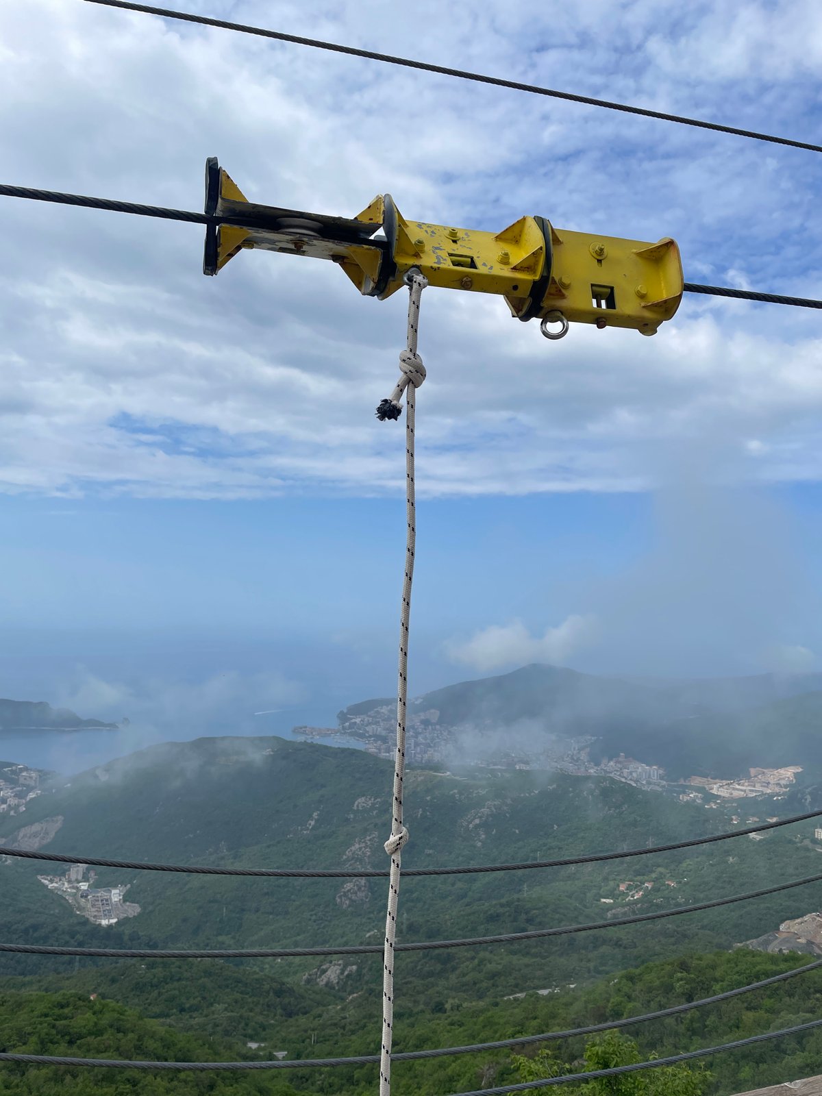 Mountain cable car views captured in Montenegro