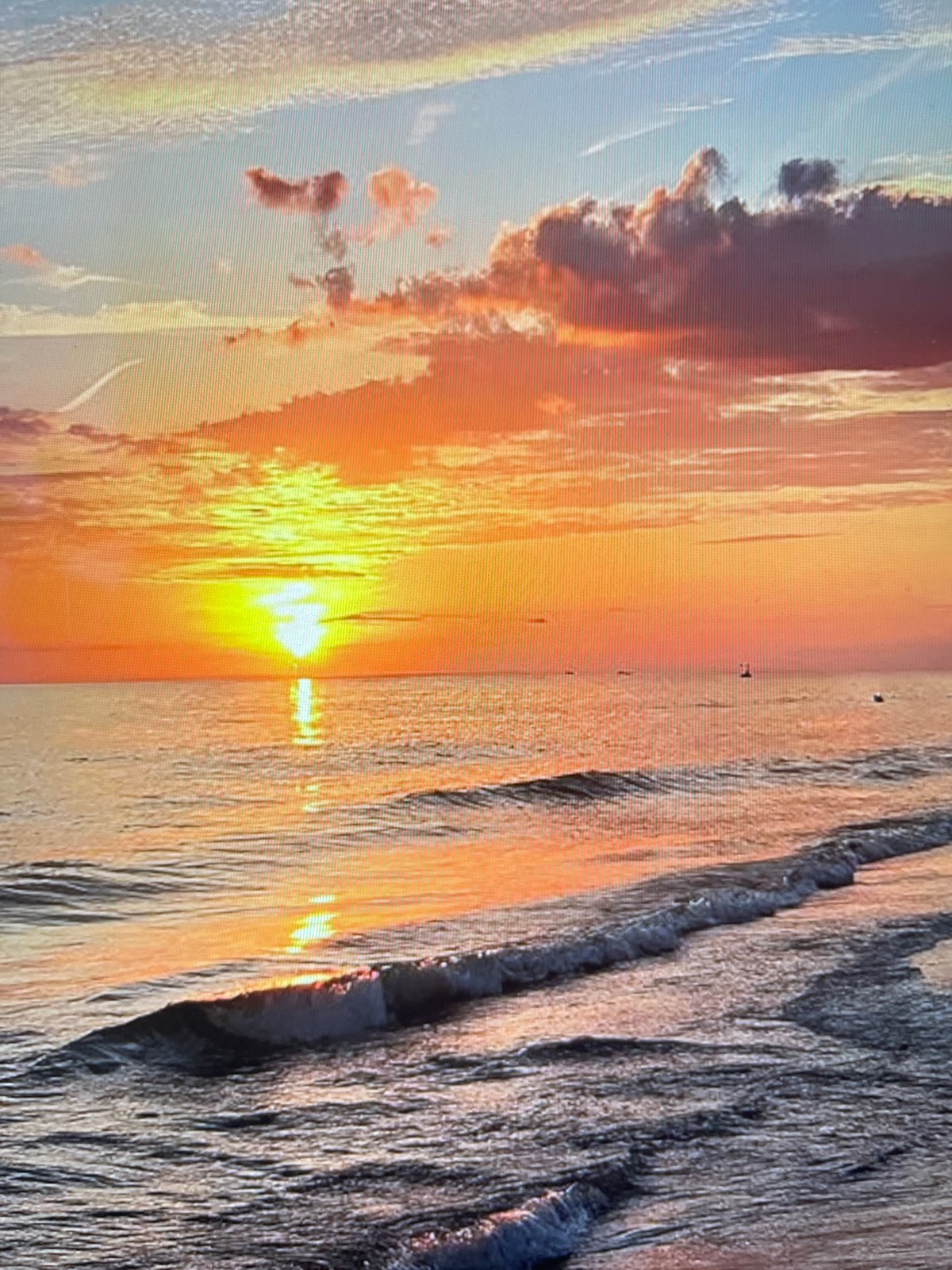 Sunset reflected on beach waters captured in Sofia