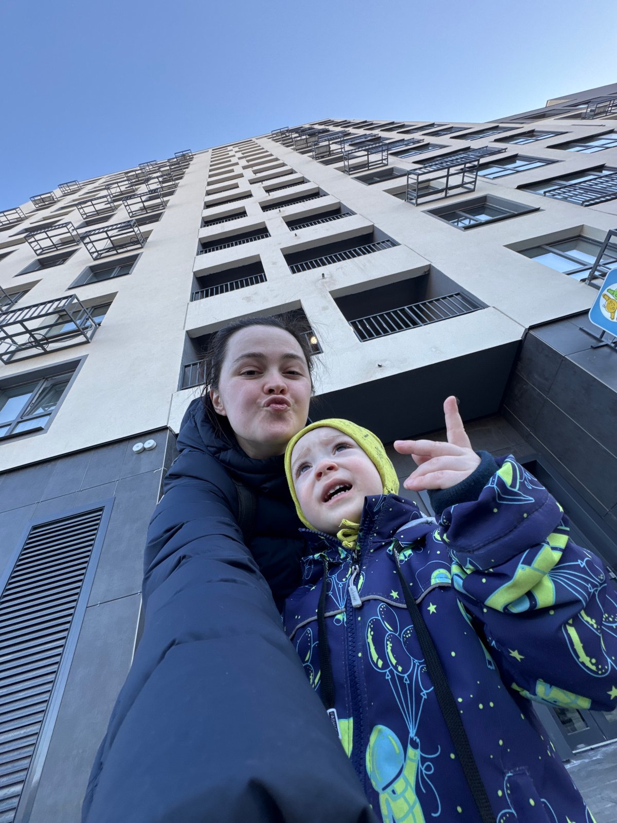 Mother and toddler enjoy outdoor walk in Izhevsk