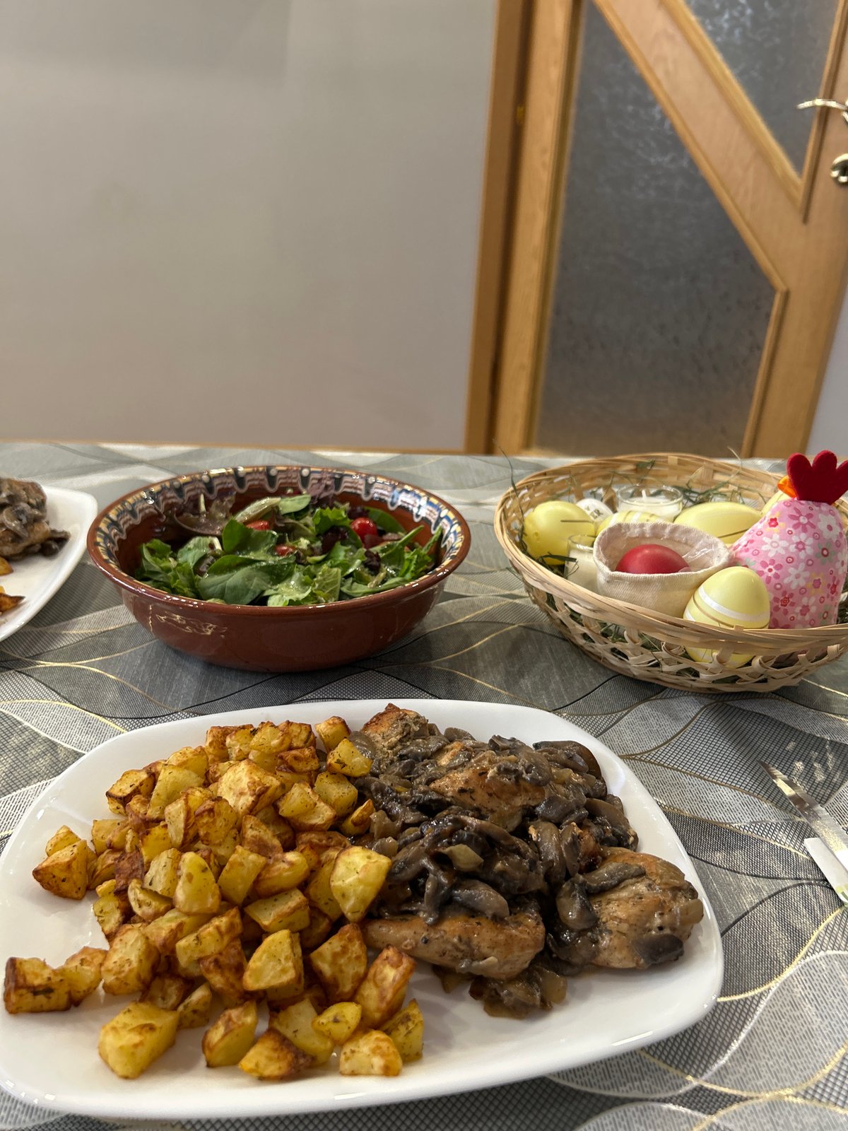Easter food display documented in Buhovo, Bulgaria