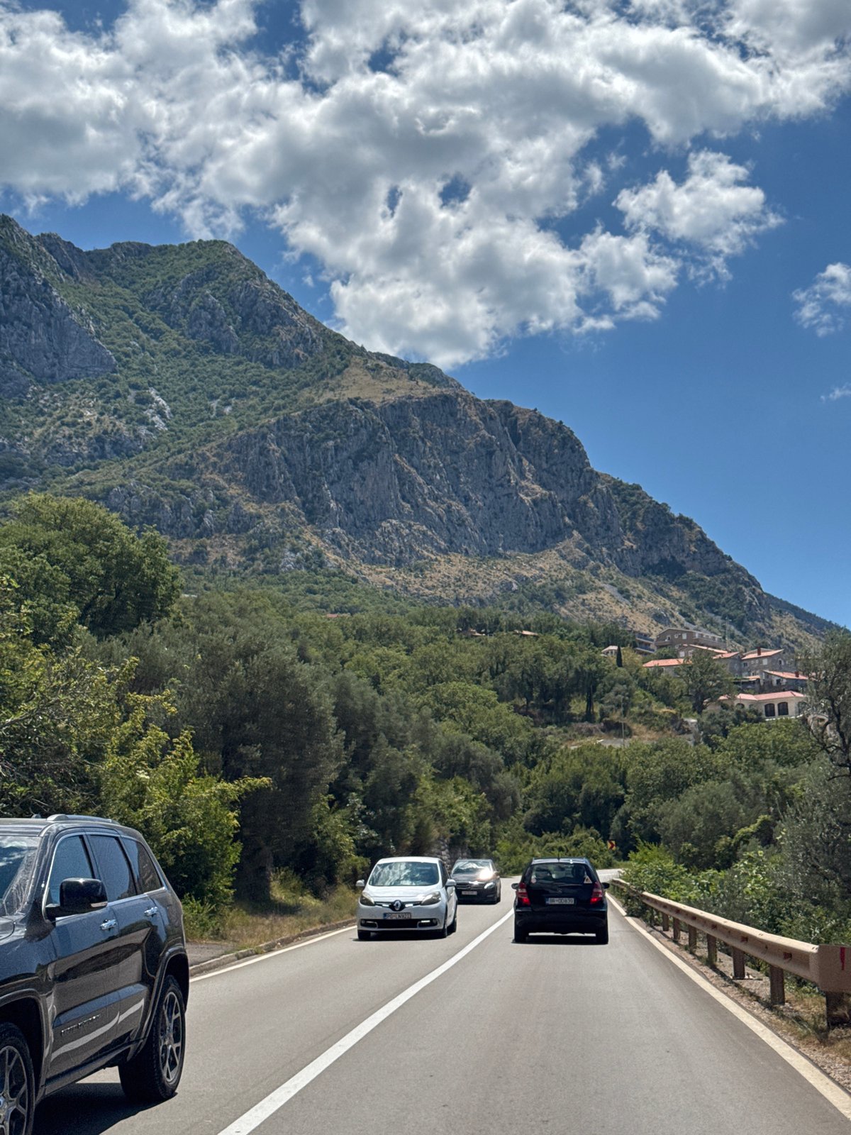 Sunny coastal views around Sveti Stefan, Montenegro